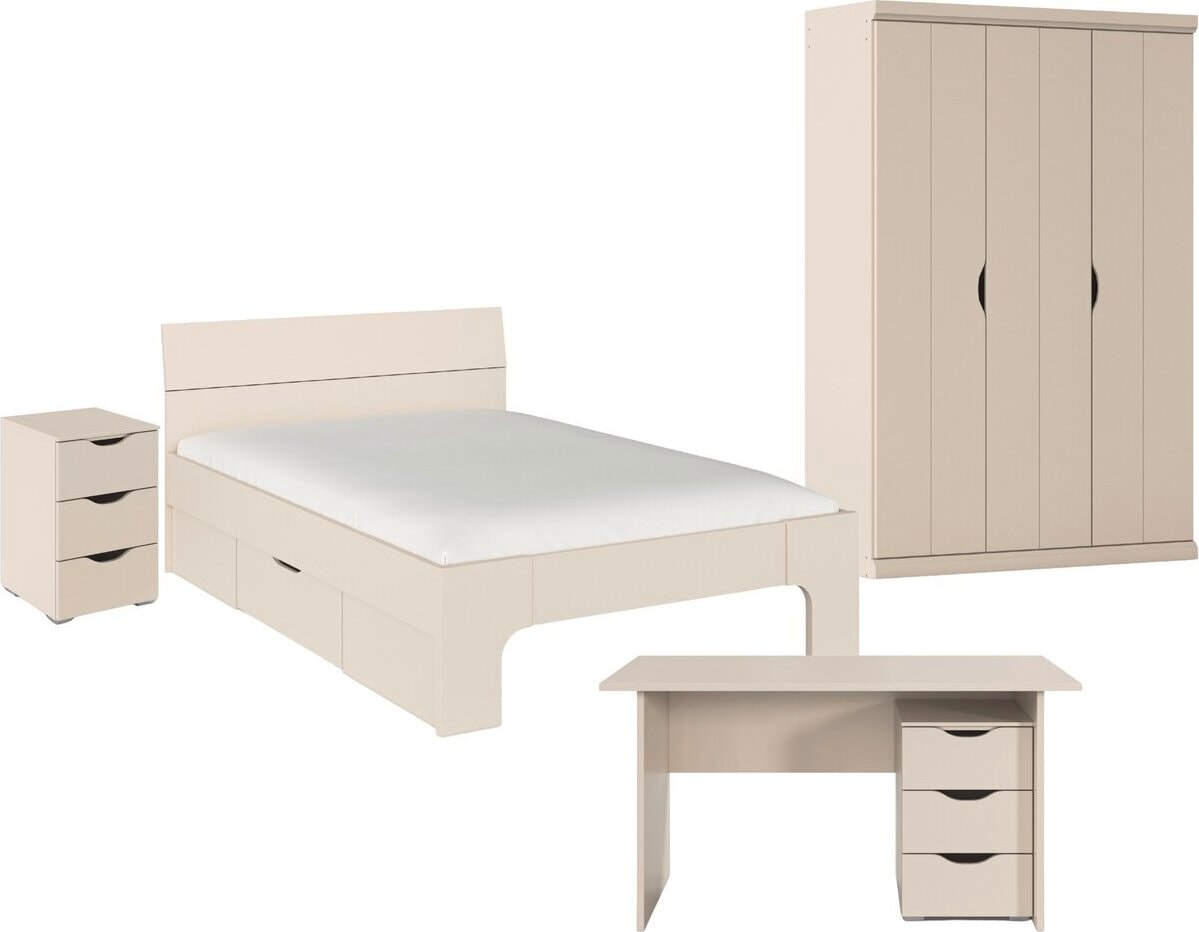 OTTO home "Schlafzimmermöbel Möbel Kinderzimmer Komplettzimmer (4-tlg.) MARLENE" Set, 3 verschiedene Ausstattungen BASIC/CLASSIC/PREMIUM (inkl. SOFT-CLOSE), 4 Stk. tlg. erhältlich in verschiedenen Bett- und Schrank-Breiten MADE IN GERMANY