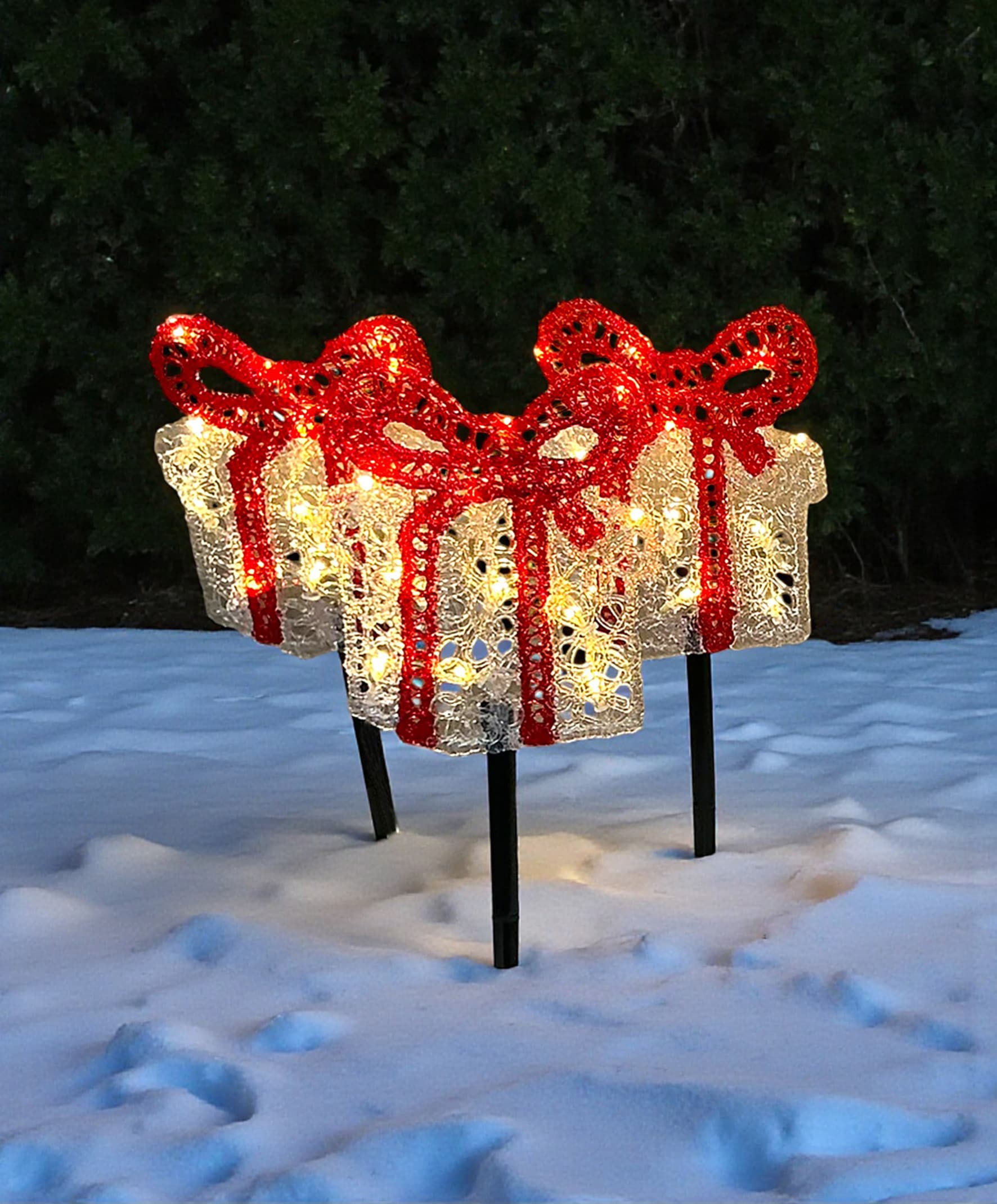 OTTO home LED Dekoobjekt »Acryl Leuchtstäbe GIVVEN« LED-Board 3 Stk. 3 Erdspieße a 10 LED's, Stab 44 cm, Batteriebetrieb