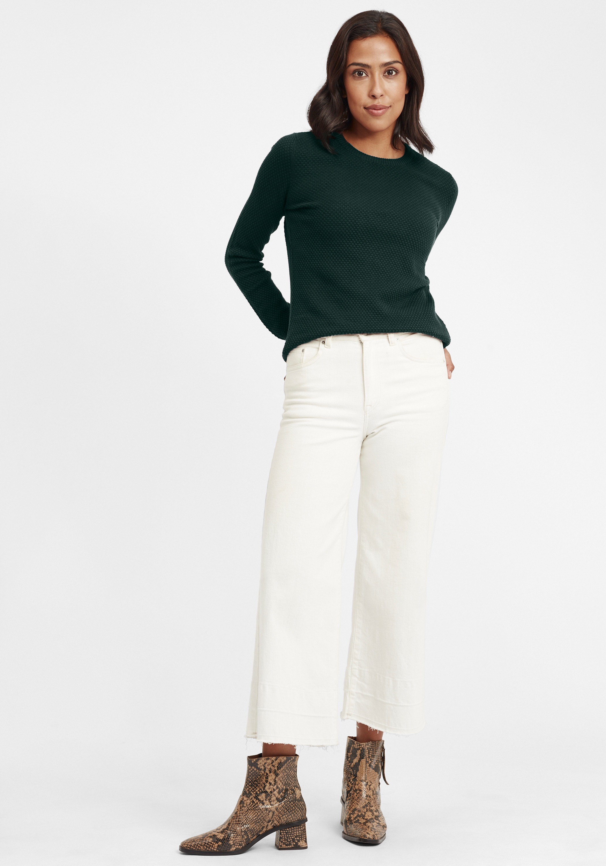 OXMO Strickfleece-Pullover "Strickpullover OXSarah" günstig online kaufen