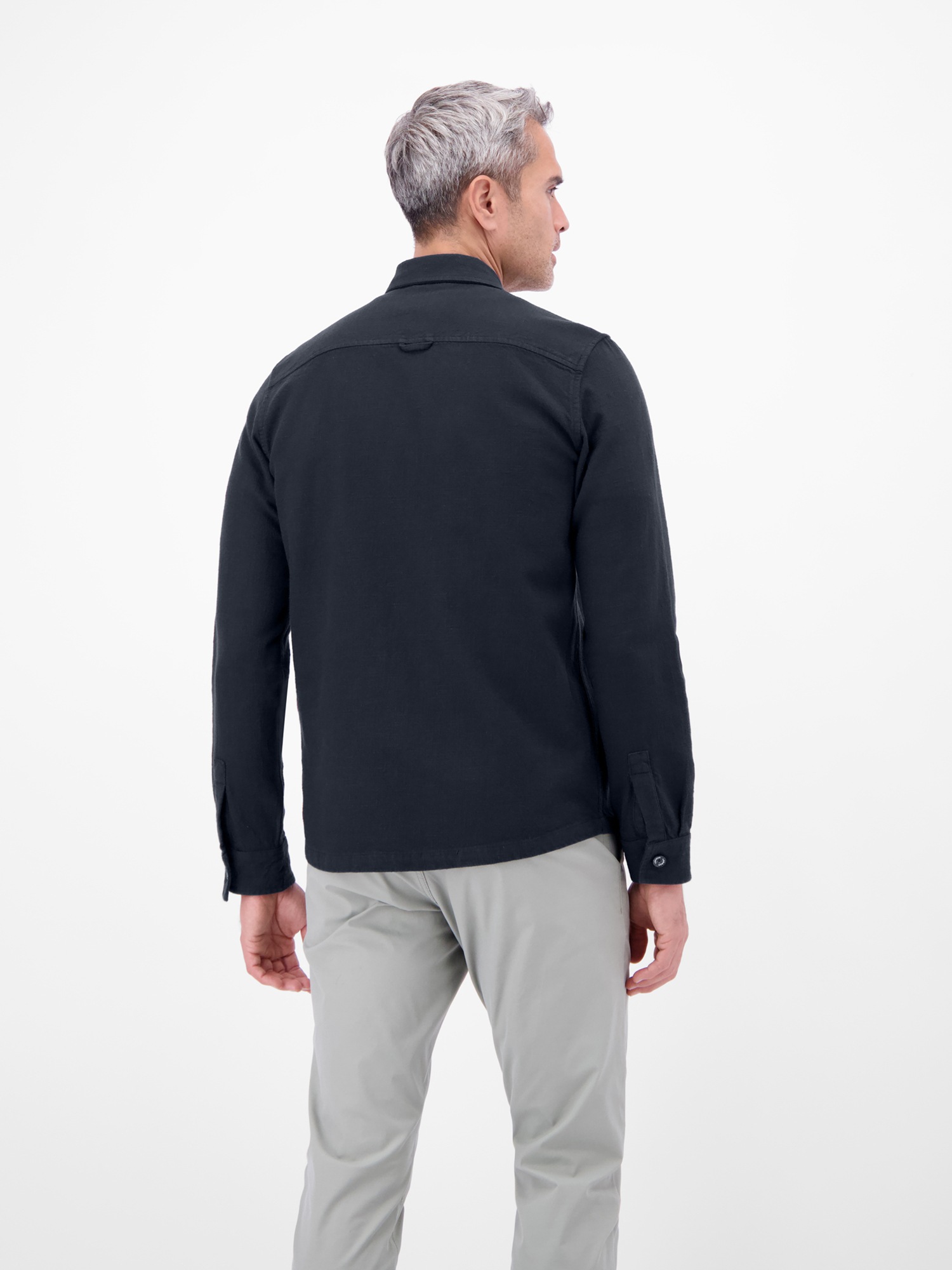 LERROS Langarmhemd "Overshirt aus 100 % Baumwolle, unifarben" günstig online kaufen