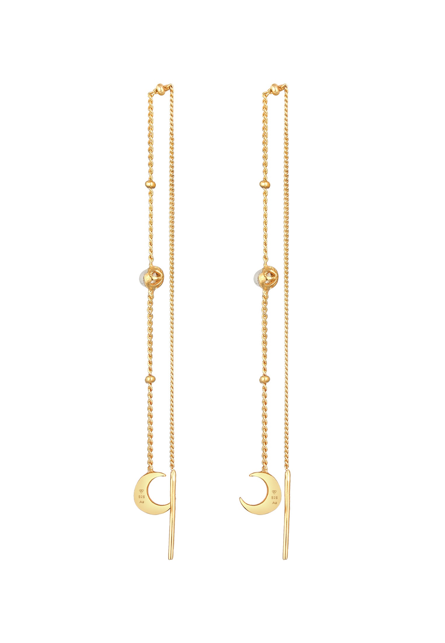 Elli Schmuckset »Halbmond Mond Mondstein Astro 925 Silber«