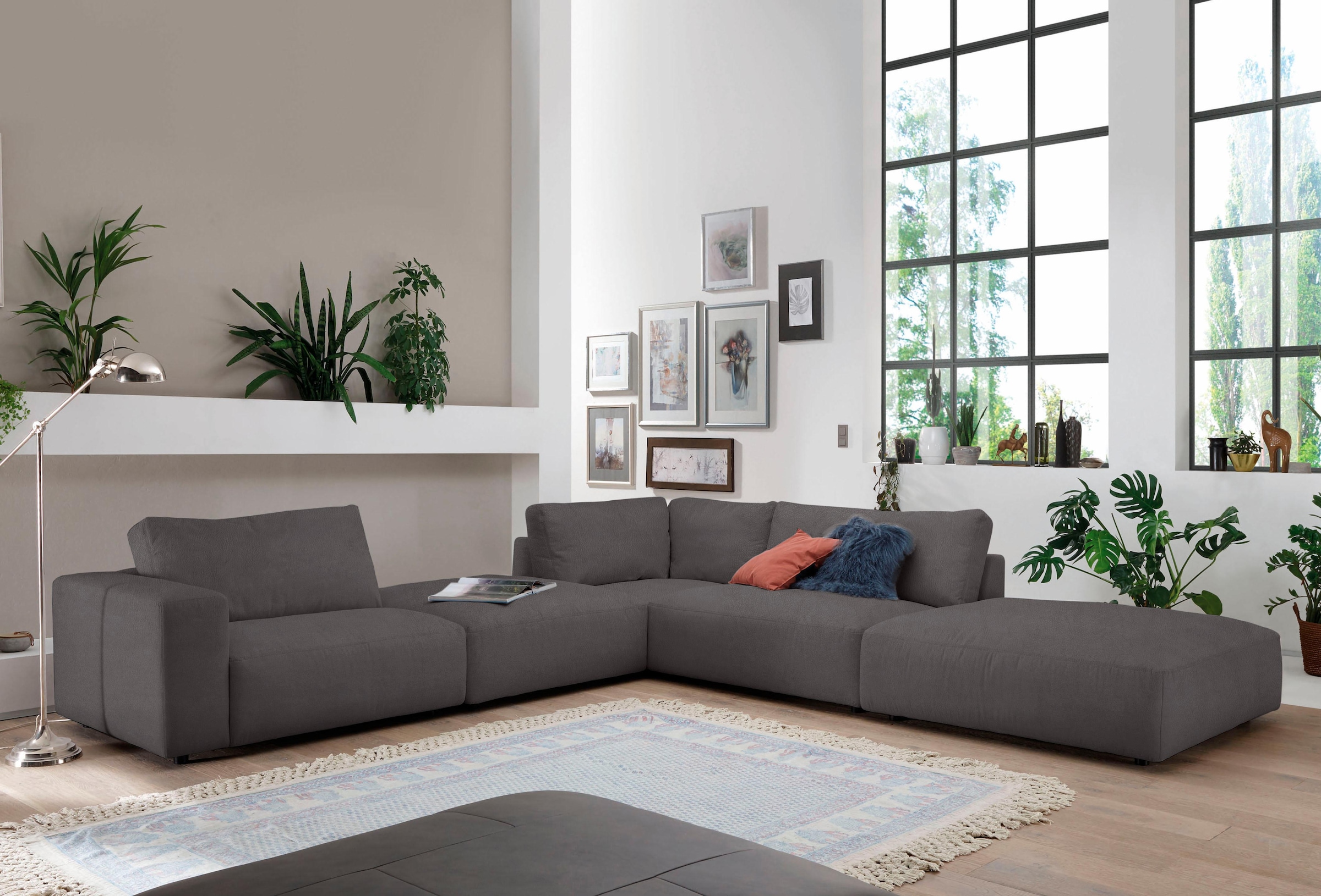Musterring Ecksofa "LUCIA L-Form" in vielen Qualitäten und 4 verschieden Nähten