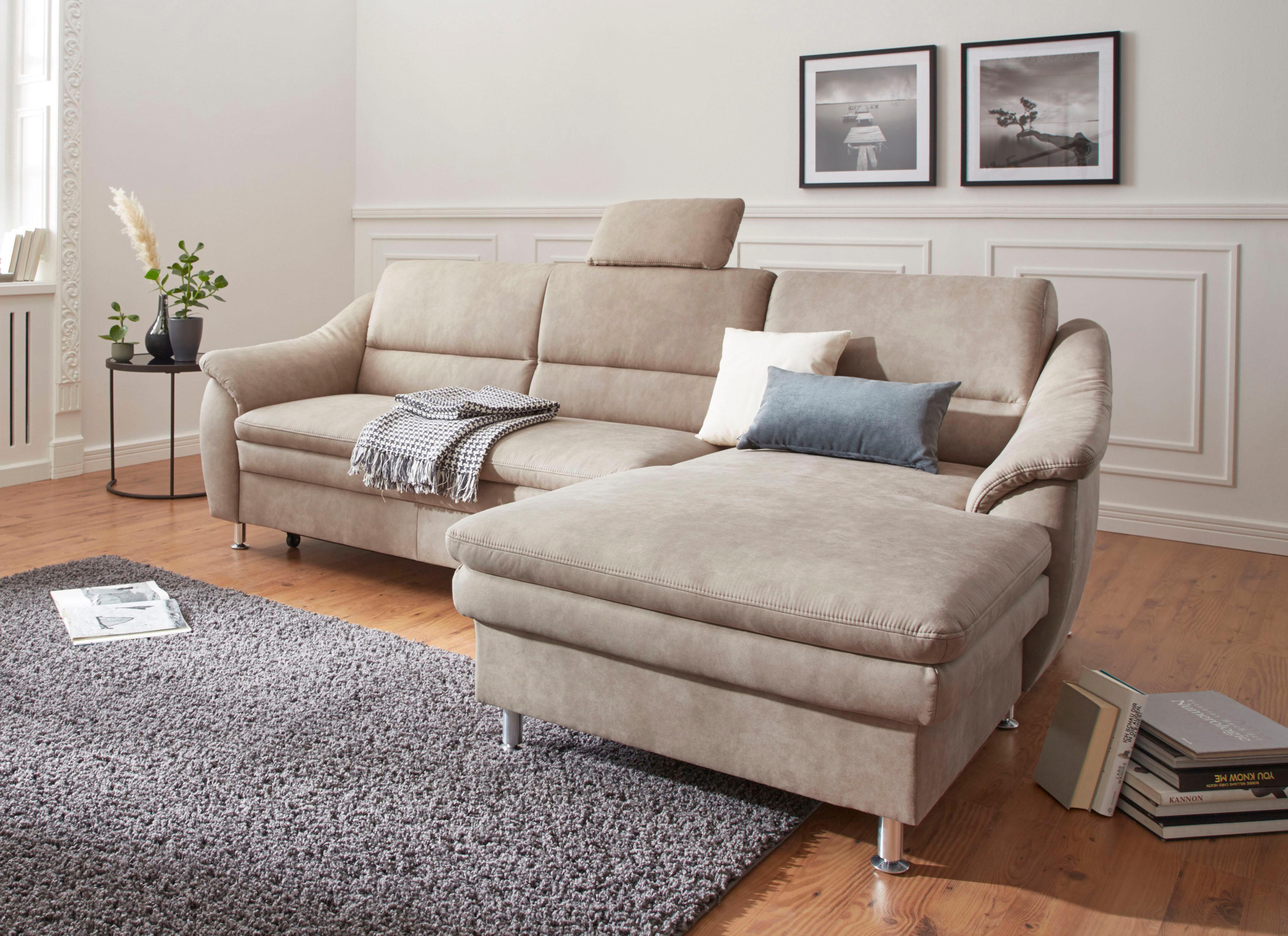 sit&more Ecksofa "Cardoso L-Form" mit Federkern, wahlweise mit Schlaffunktion