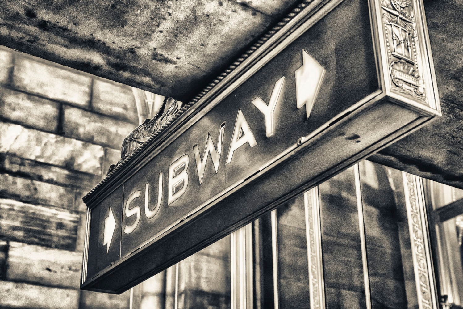 queence Acrylglasbild »SUBWAY Schild« kaufen | BAUR