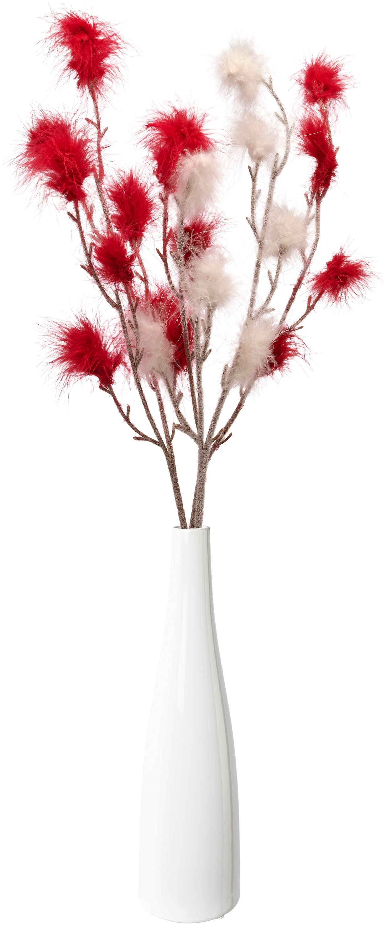 Creativ home Tischvase "Vase mit Federzweigen" für die moderne Einrichtung günstig online kaufen