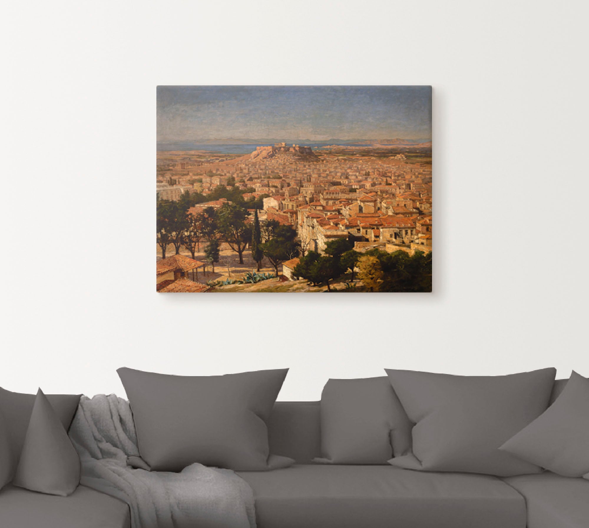 Artland Leinwandbild »Blick auf Athen mit der Akropolis.«, Griechenland, (1 St.), auf Keilrahmen gespannt