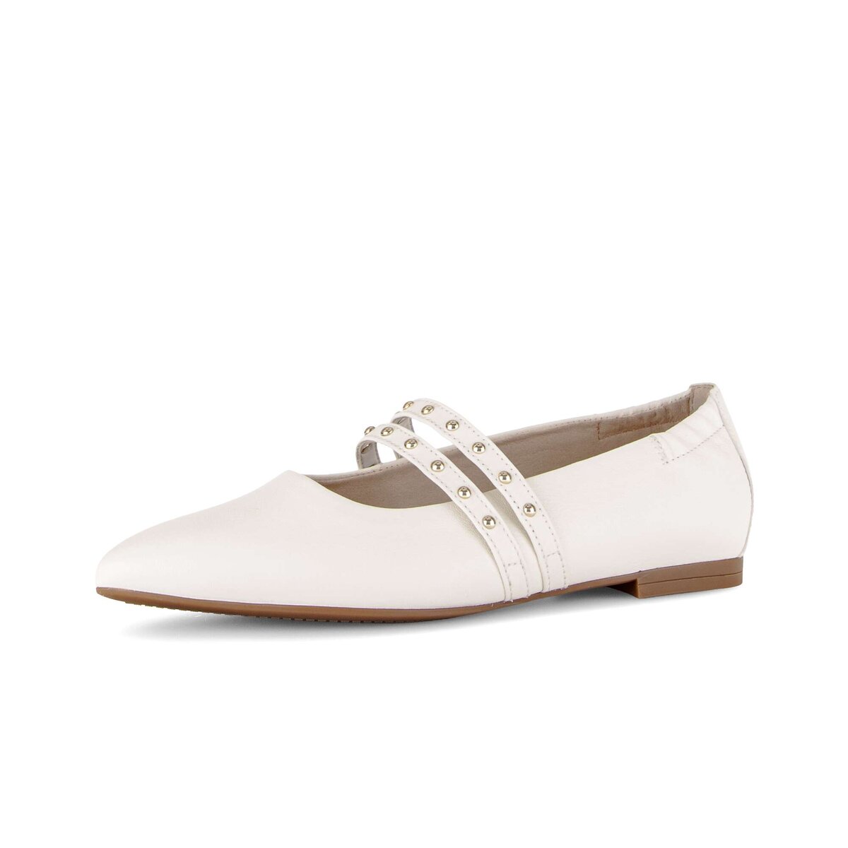 Ballerina GABOR "Eleganter Ballerina", Damen, Gr. 42, creme, Schuhe Ballerina