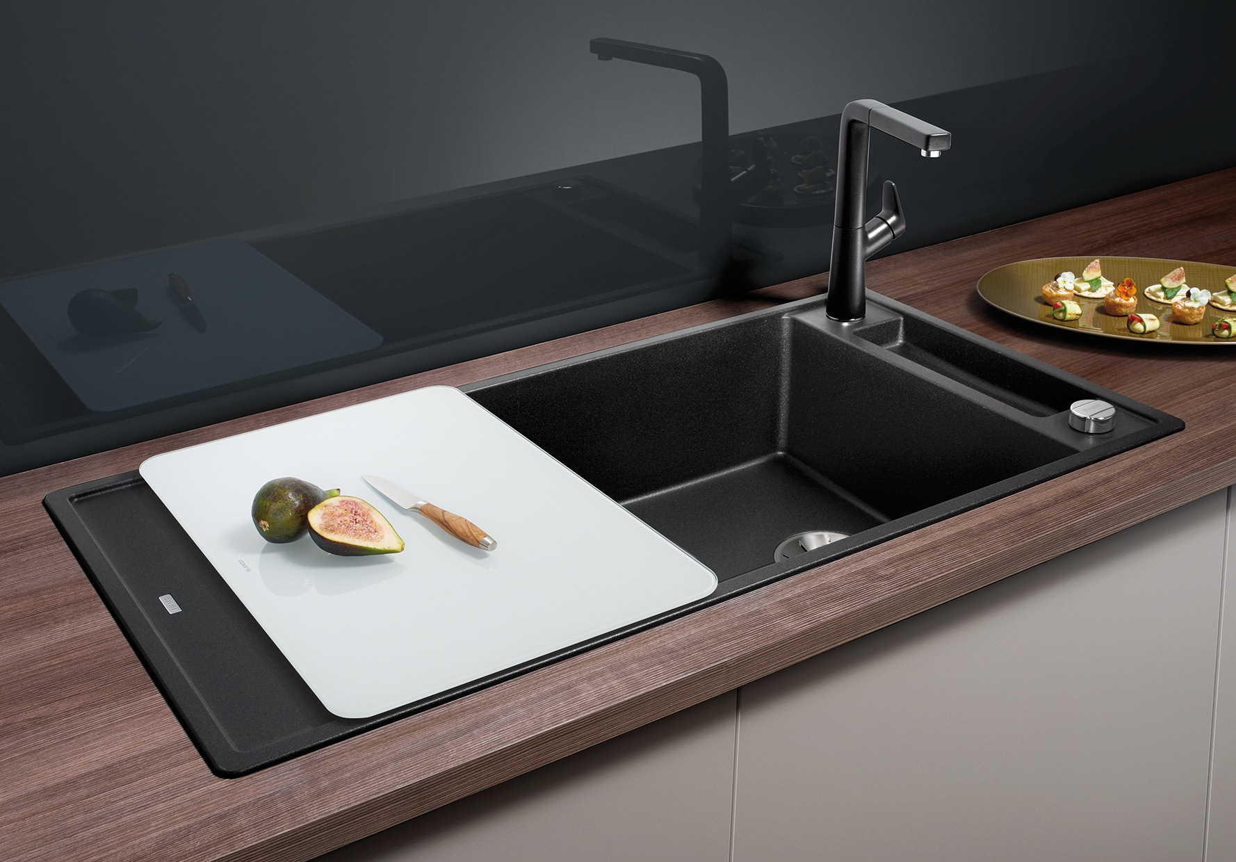 Blanco Granitspüle »AXIA III XL 6 S«, aus SILGRANIT®, inkl. Glasschneidebrett