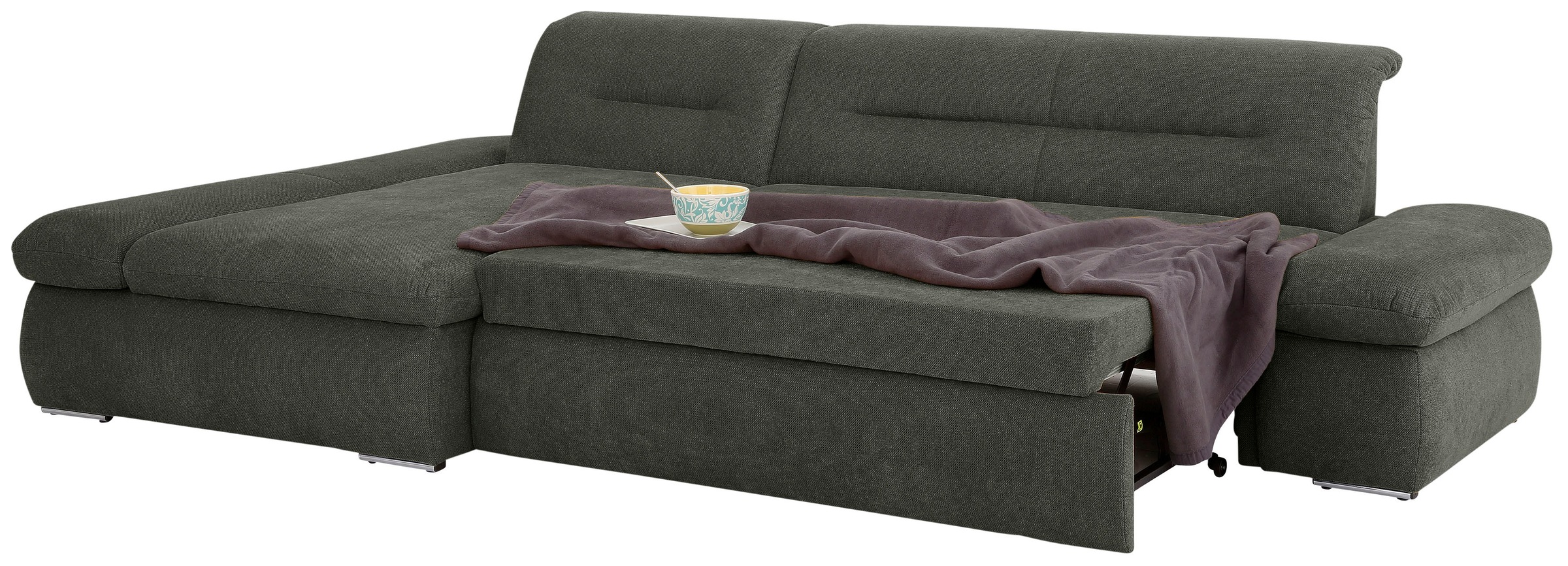 INOSIGN Ecksofa »Avesa L-Form«, Wahlweise mit Armteilvertsellung und Bettfunktion, B/T/H: 300/172/80cm