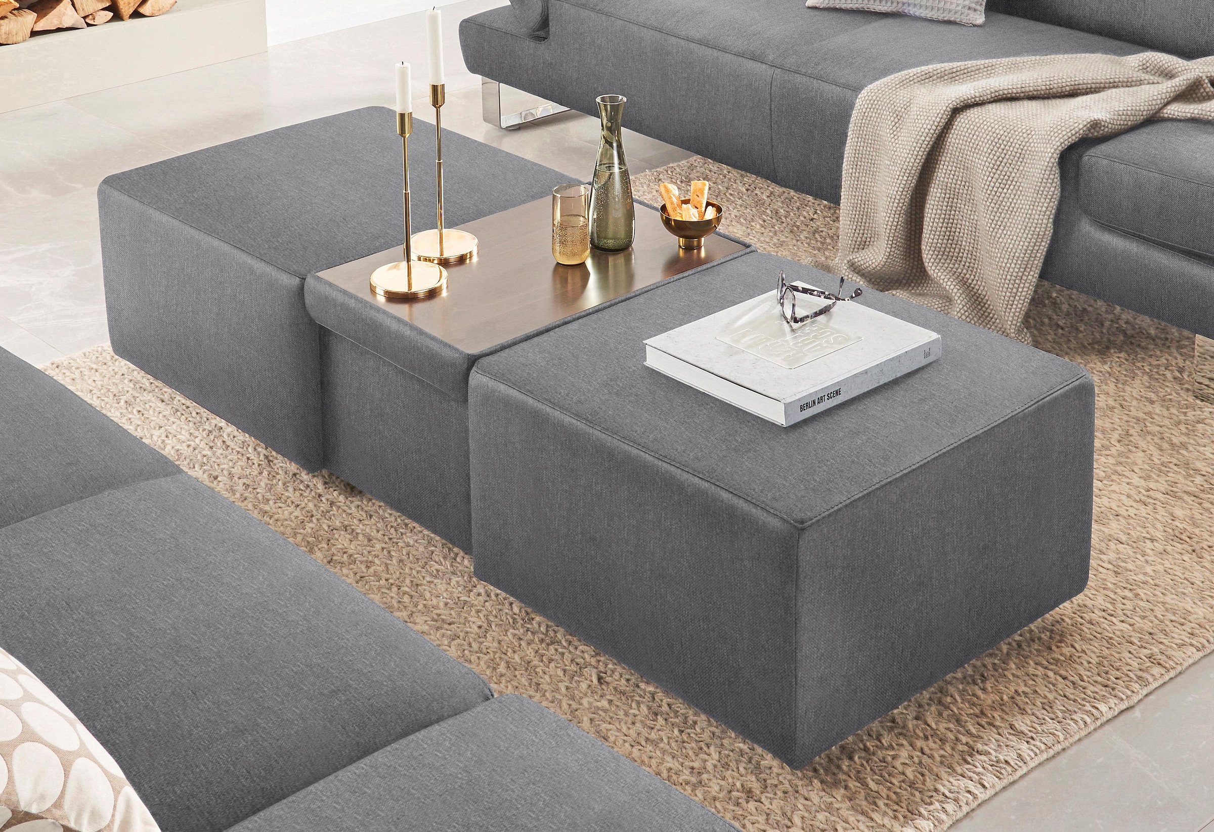 W.SCHILLIG Hocker »taboo« ausziehbar, inklusive Zwischenablage