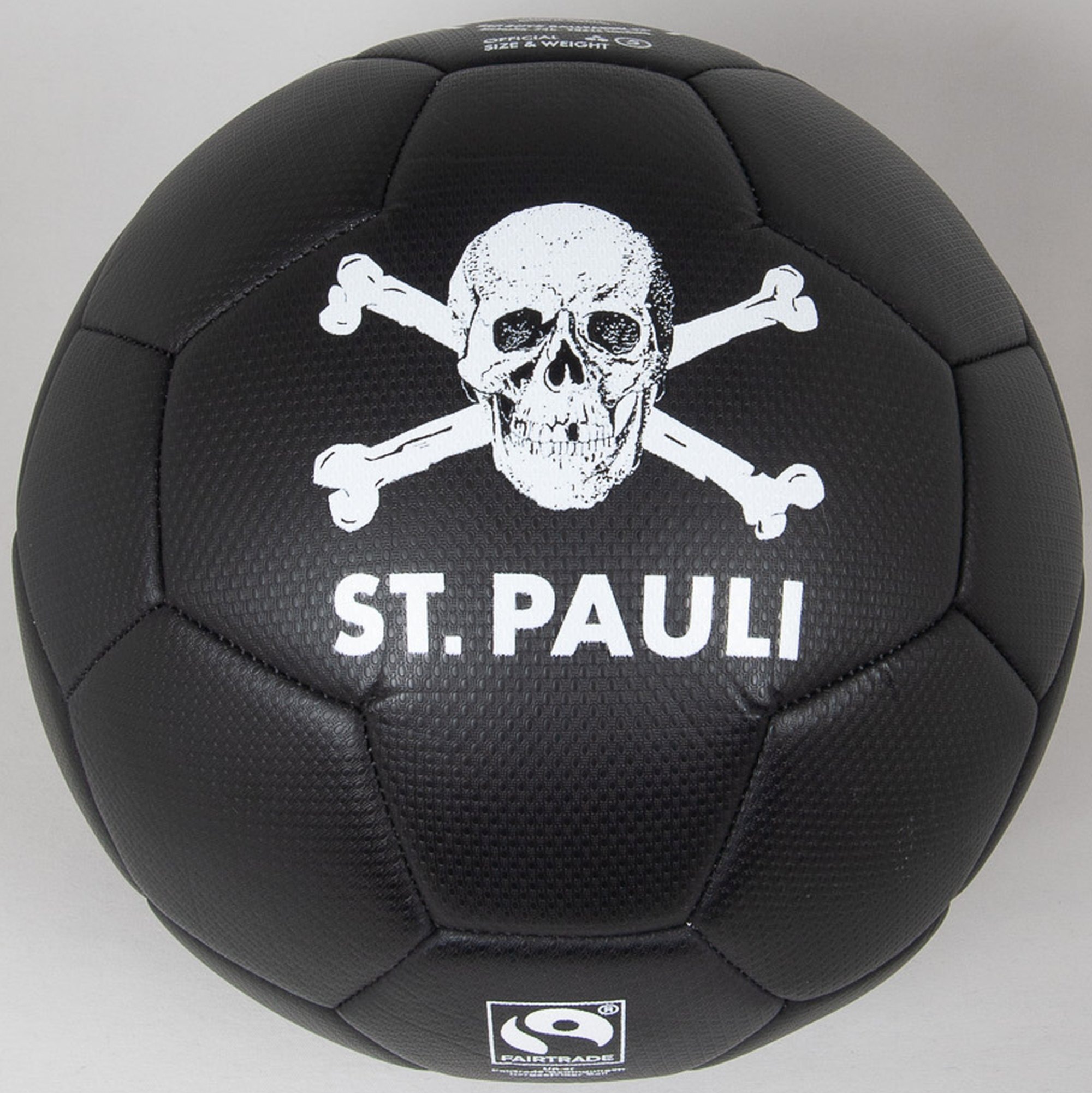 FC ST. PAULI Fußball "FC St. Pauli Ball FC St. Pauli Totenkopf Größe 5"schwarz, Bälle