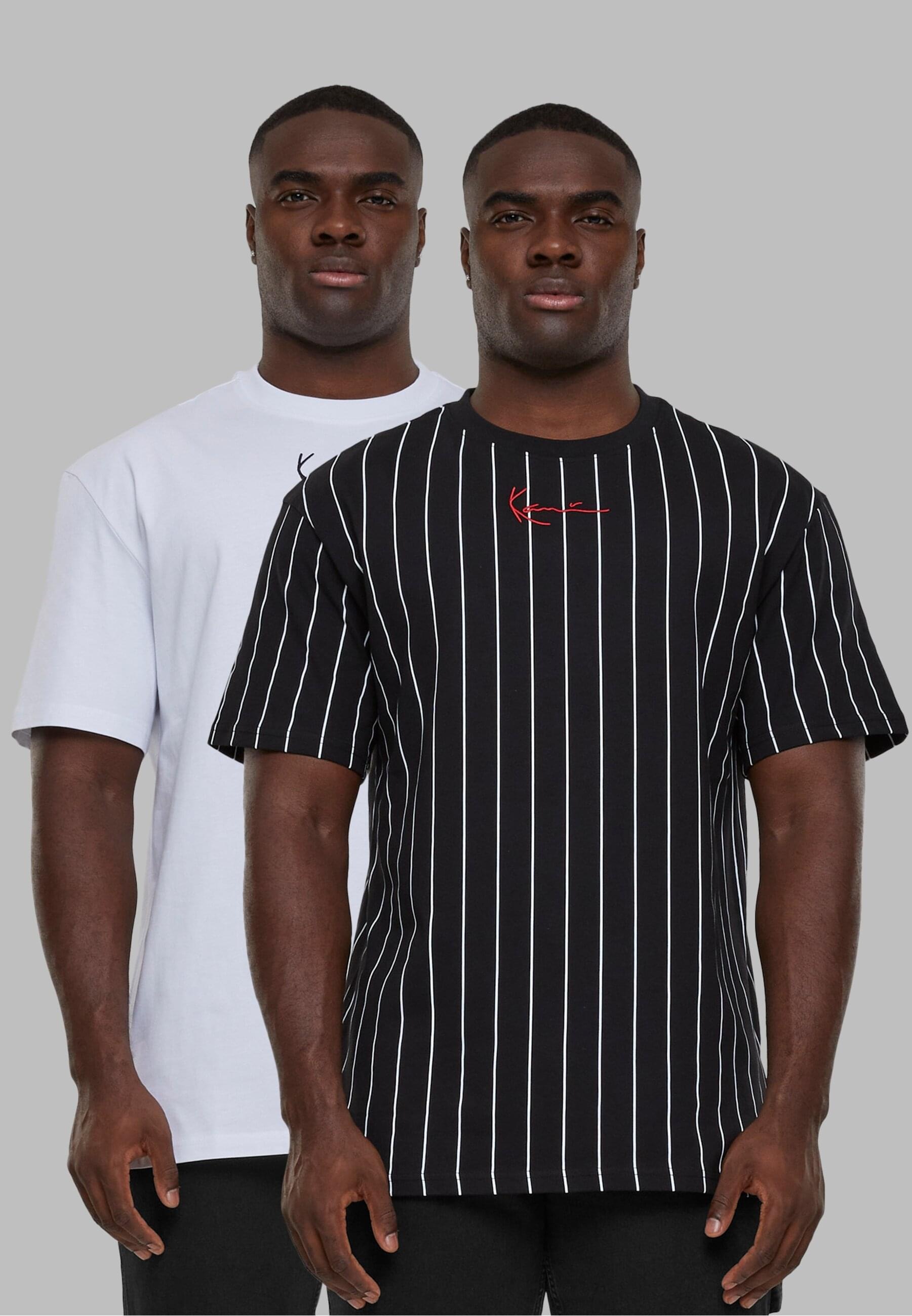 Karl Kani T-Shirt »Karl Kani Herren KM222-101-1 KK 2-Pack Pinstripe + Essential Tee«, (1 tlg.)