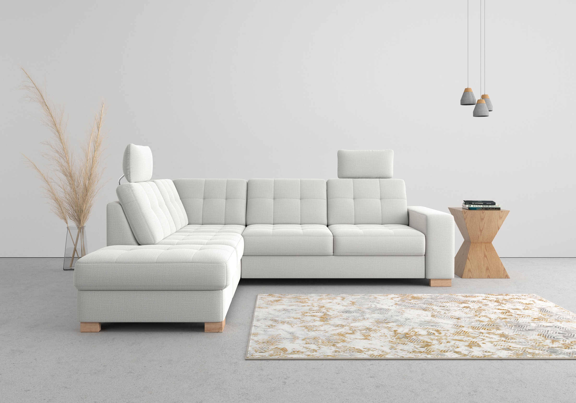 sit&more Ecksofa "Quincy L-Form" wahlweise mit Schlaffunktion und Bettkasten