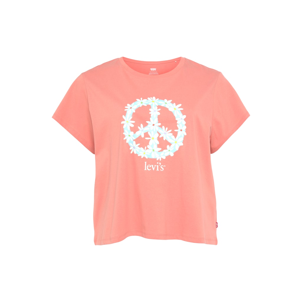 Levi's® Plus Rundhalsshirt »PL GRAPHIC AUTHENTIC TEE«, mit Peace Symbolprint aus Blumen