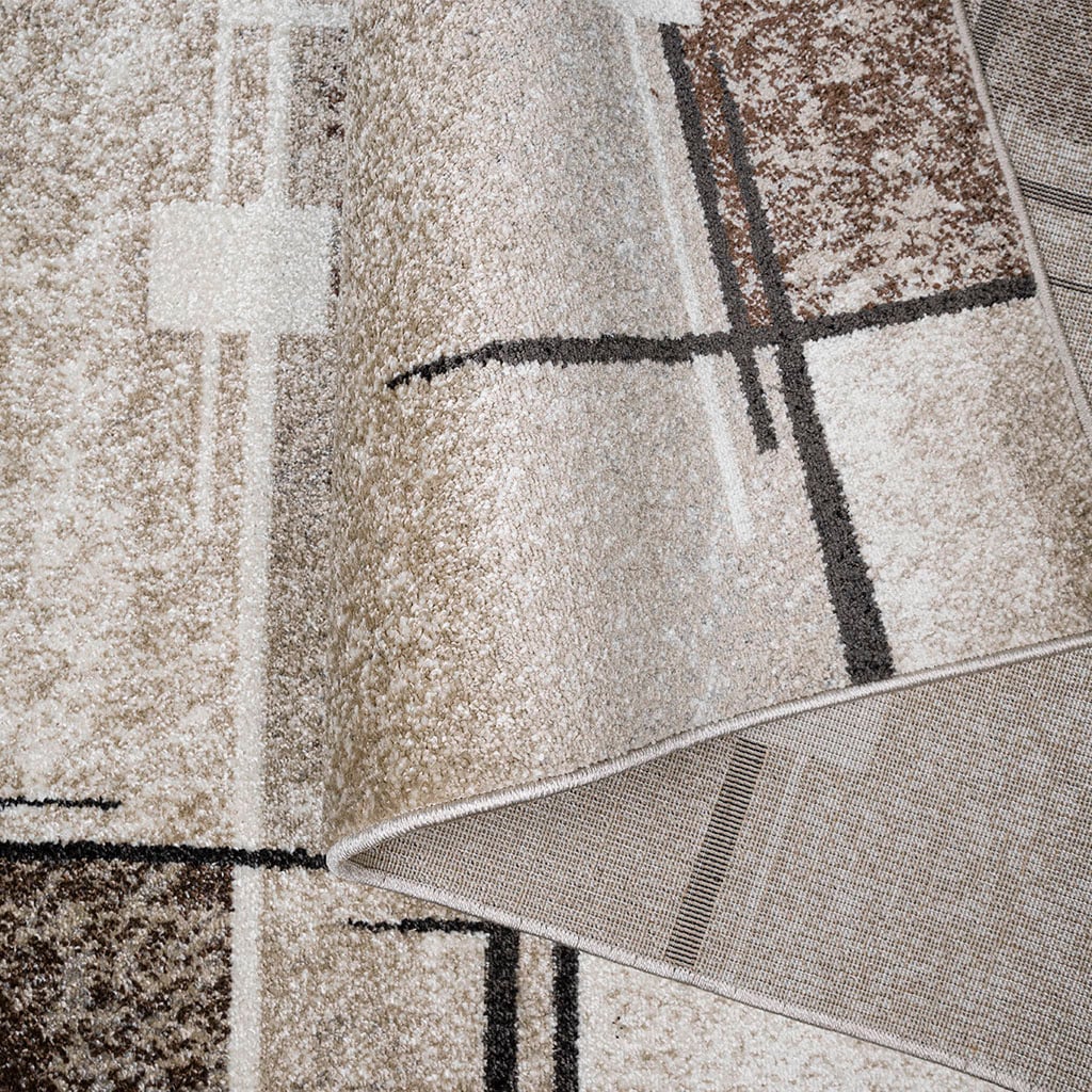 my home Teppich »Deblin«, rechteckig, weicher Flor, Kurzflor, Karo-Design, modern, geometrisches Muster