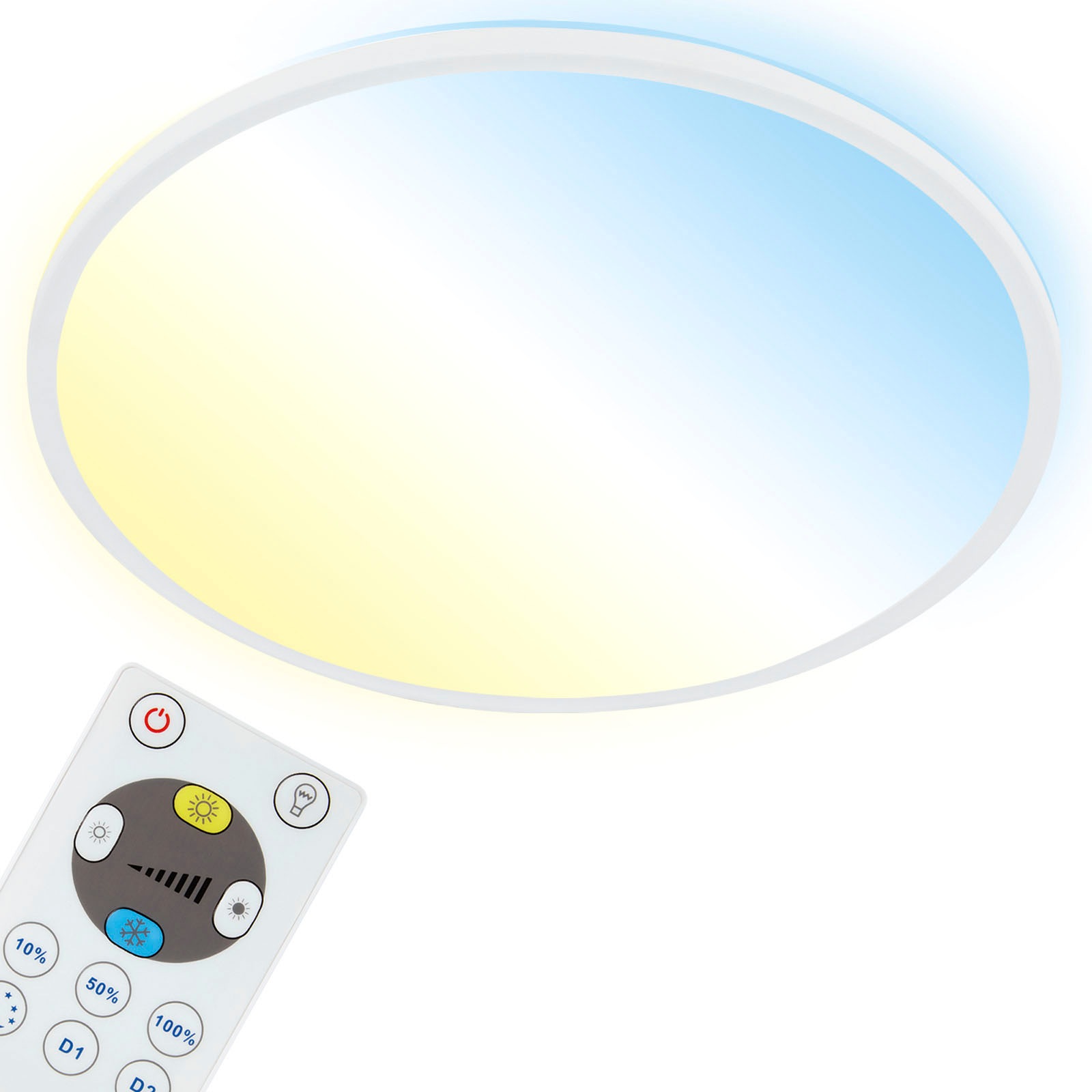 Briloner Leuchten LED Panel »7080016 SLIM«, Leuchtmittel LED-Board | LED fest integriert, Deckenlampe, 42x2,9cm, Weiß, 22W, Wohnzimmer, Schlafzimmer, Küche