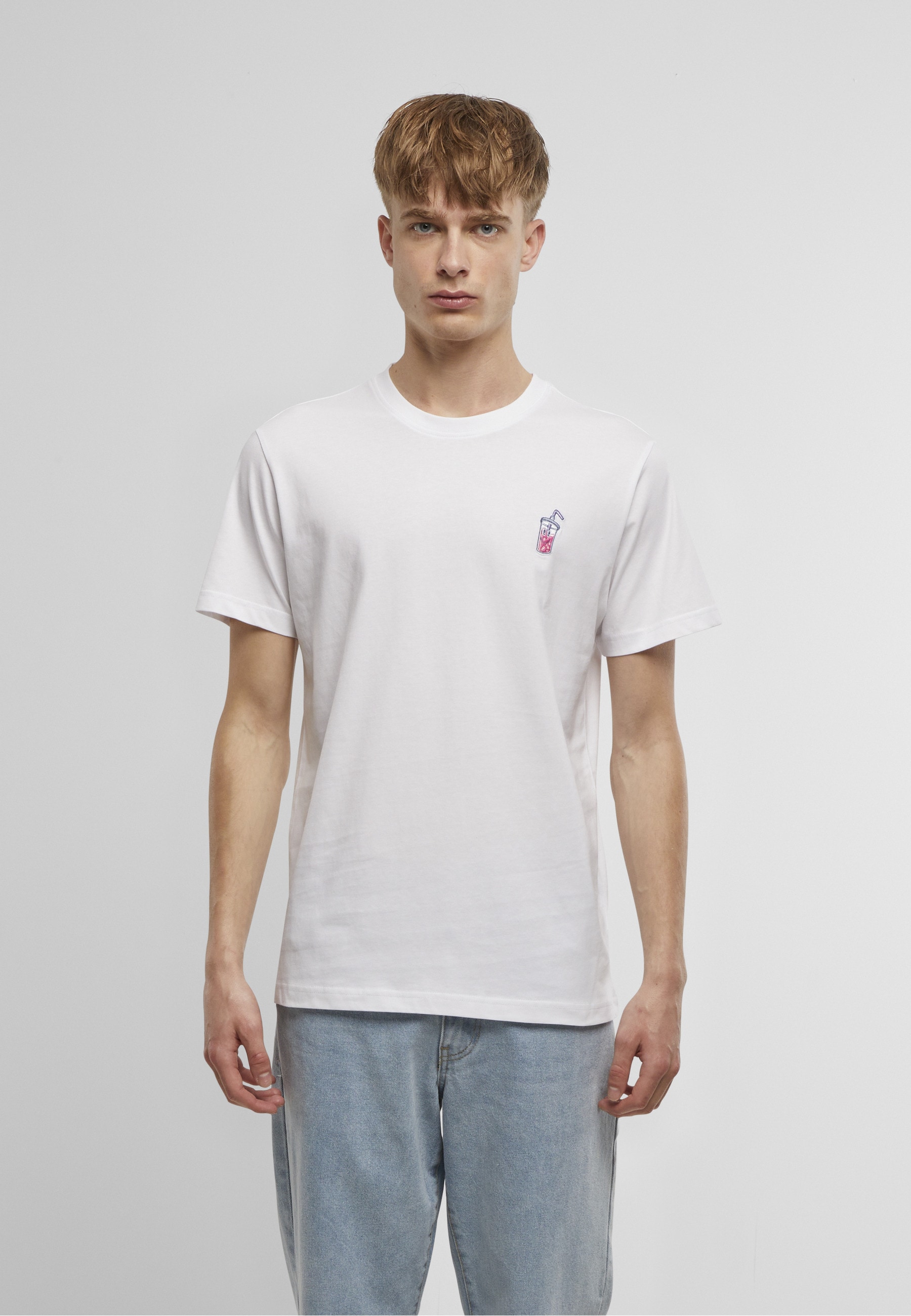 MisterTee T-Shirt »MisterTee Herren Good Vibes Drink Tee EMB« 1 Stk.