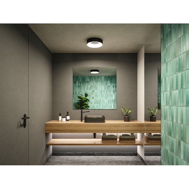 Paulmann LED Deckenleuchte »Selection Bathroom Casca IP44 1x16W Schwarz  230V Metall/Kunststoff«, 1 flammig-flammig, WhiteSwitch | BAUR