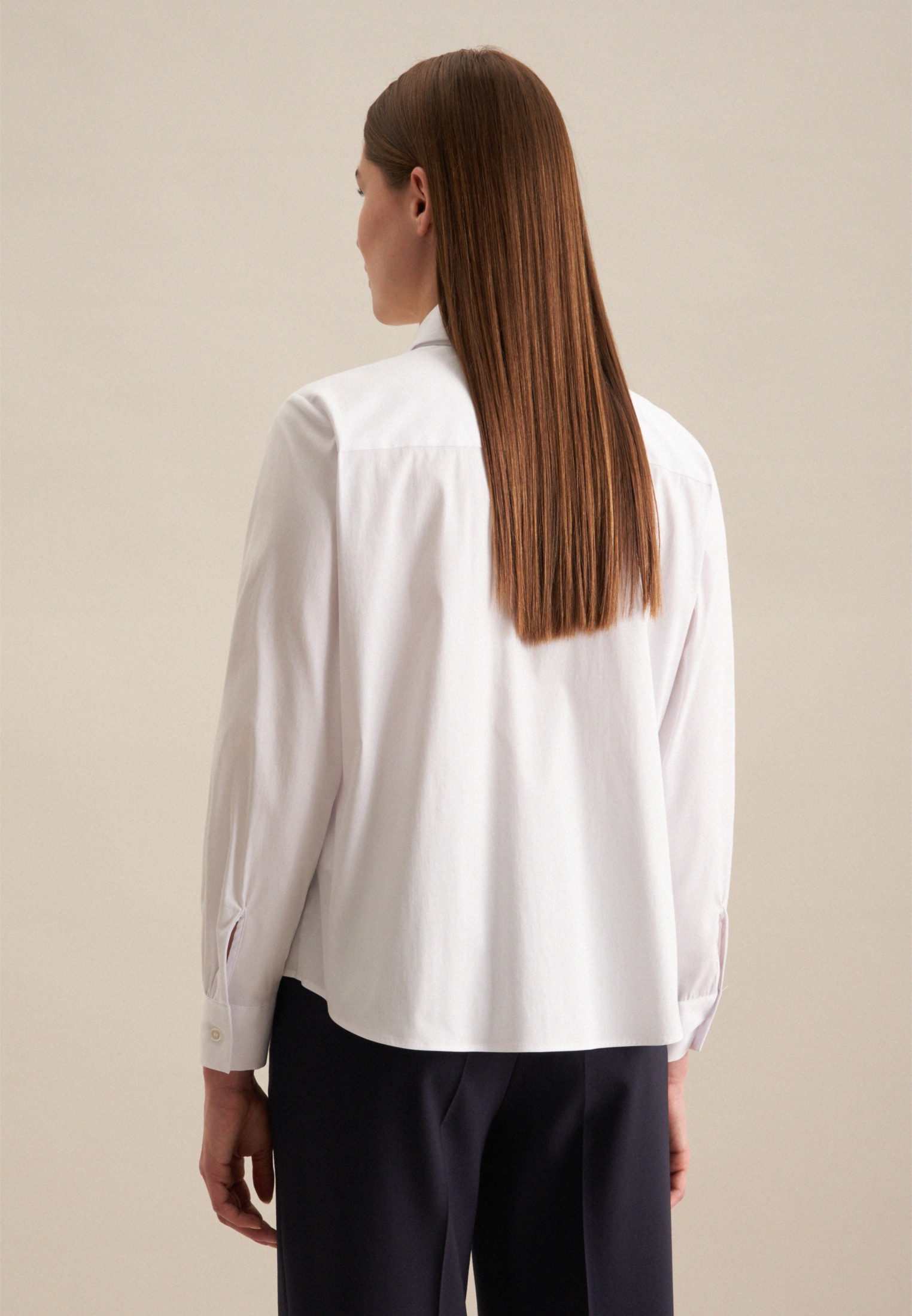 seidensticker Schluppenbluse "Schwarze Rose" 1/1 Kragen Uni günstig online kaufen