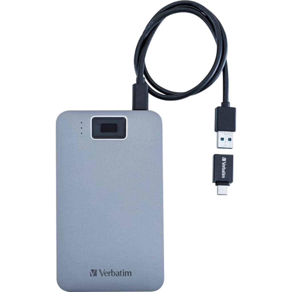 Verbatim externe HDD-Festplatte »Executive Fingerprint Secure 2TB«, 2,5 Zoll, Anschluss USB 3.2 Gen-1