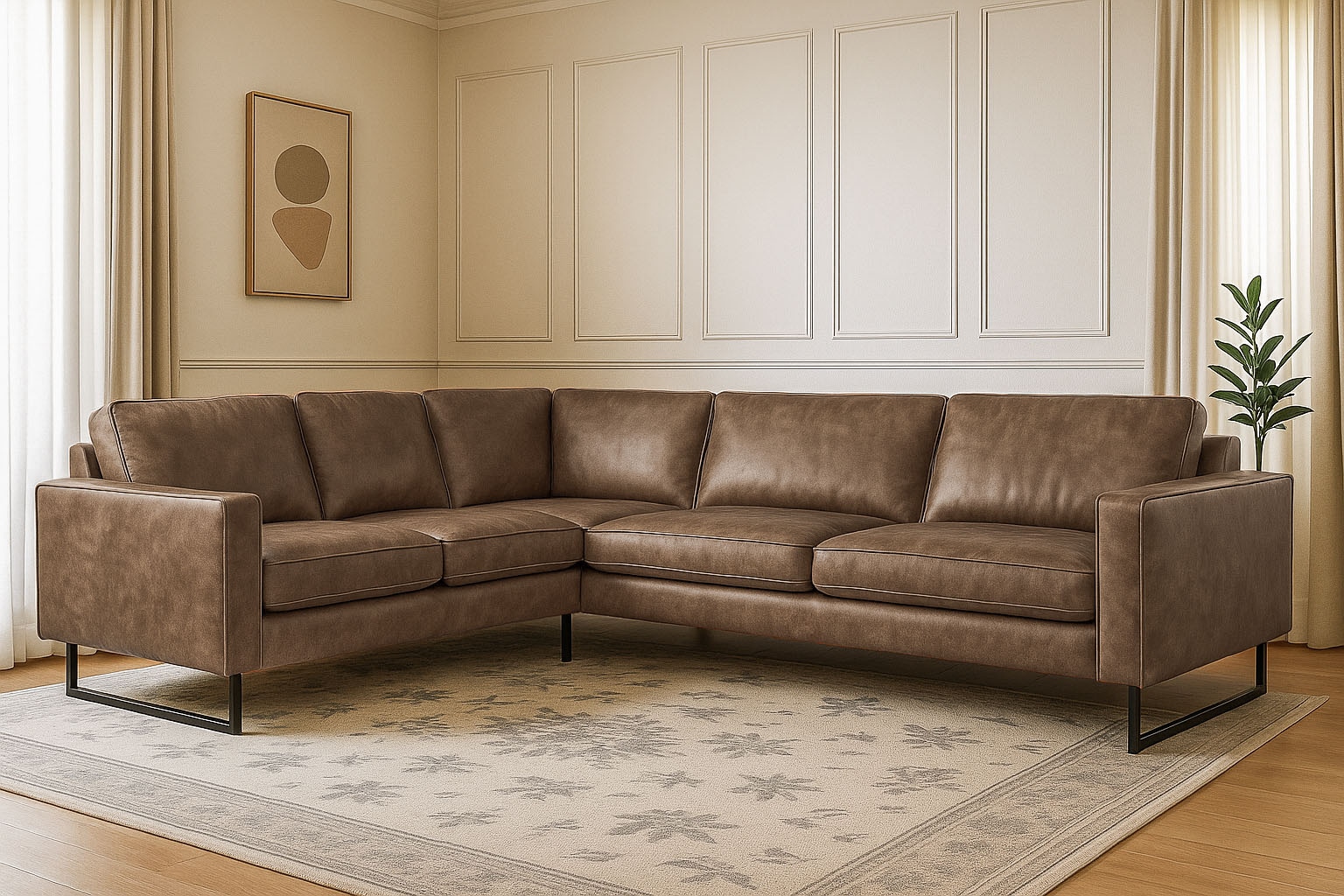 Places of Style Ecksofa "Pinto, XXL, 250/290 cm, langer Schenkel, Ottomane" günstig online kaufen