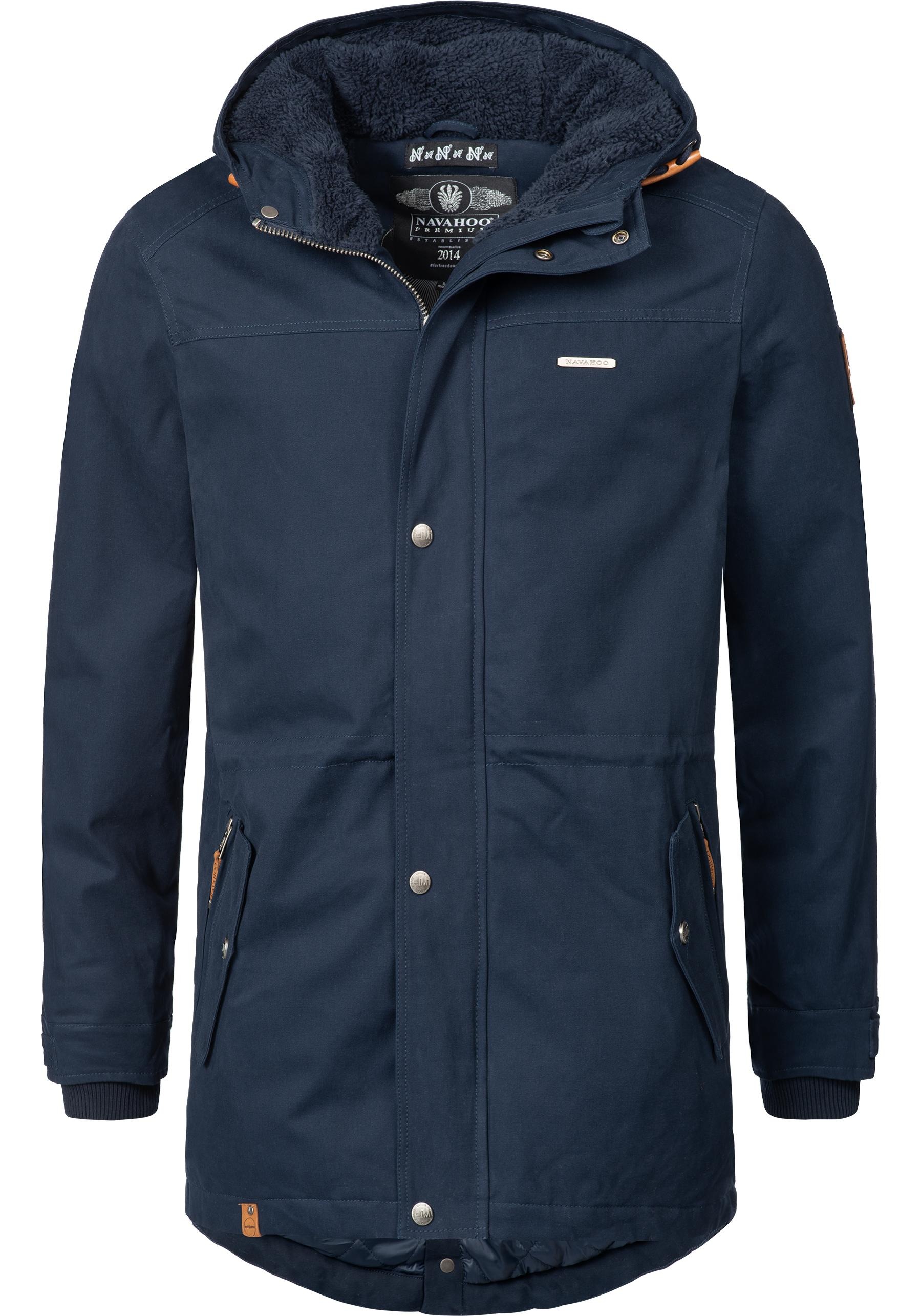 Navahoo Parka »Manaka«, mit Kapuze, stylischer Herren Wintermantel mit Kapuze