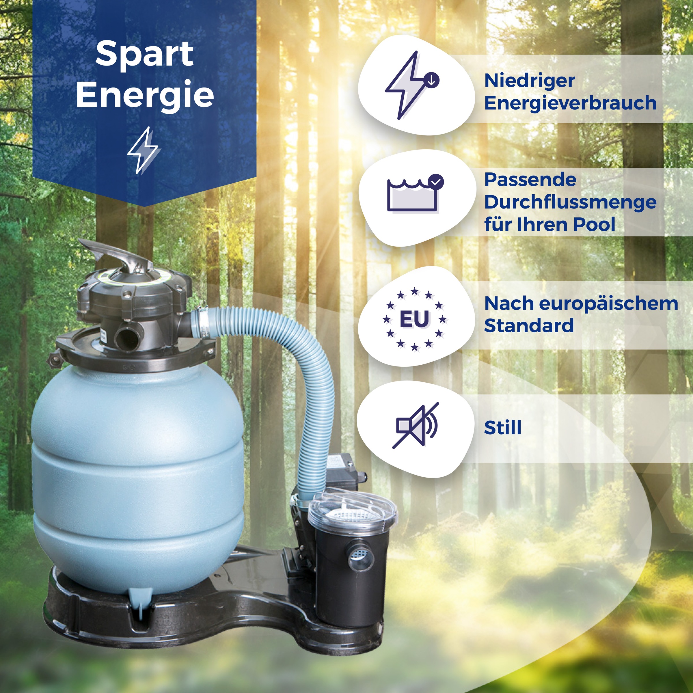 Gre Filterpumpen "Aqualoon FAQ200", für Pools bis 19.000 l Wasserinhalt günstig online kaufen