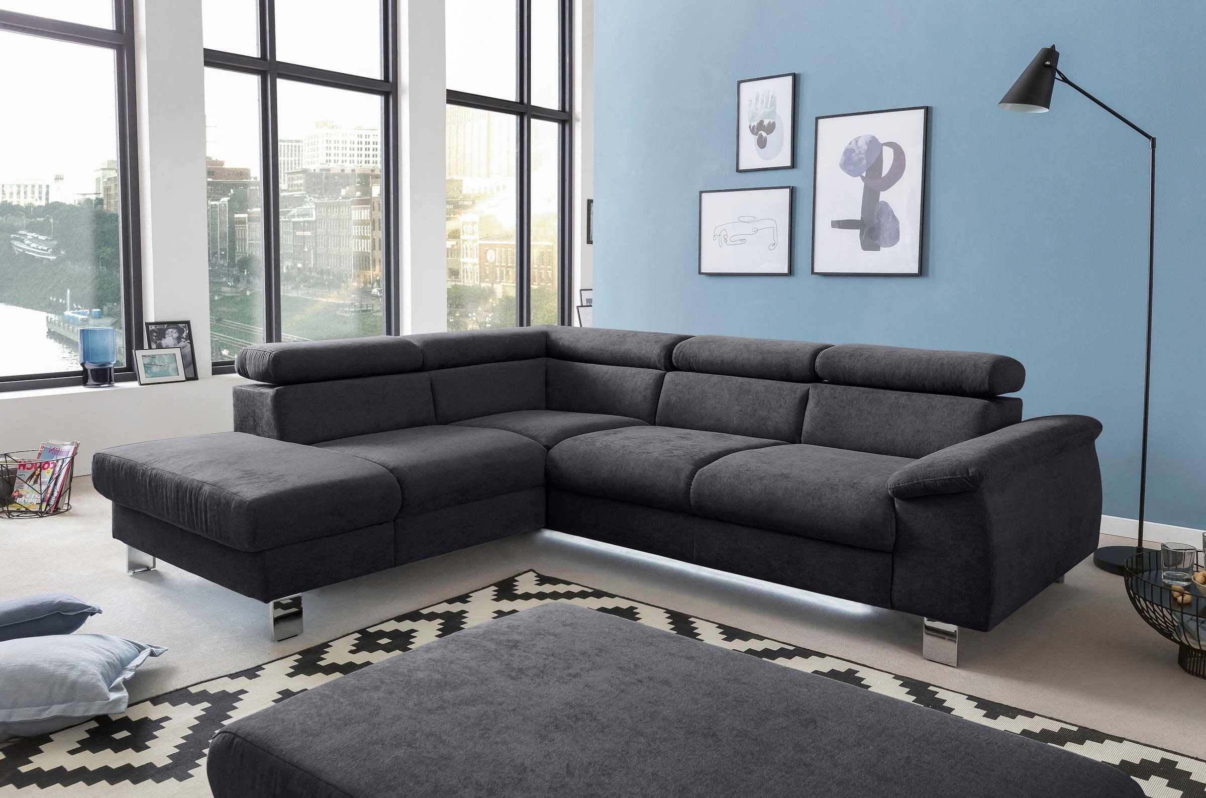 COTTA Polstergarnitur "Komaris L-Form", (Set), Set bestehend aus: Ecksofa m günstig online kaufen