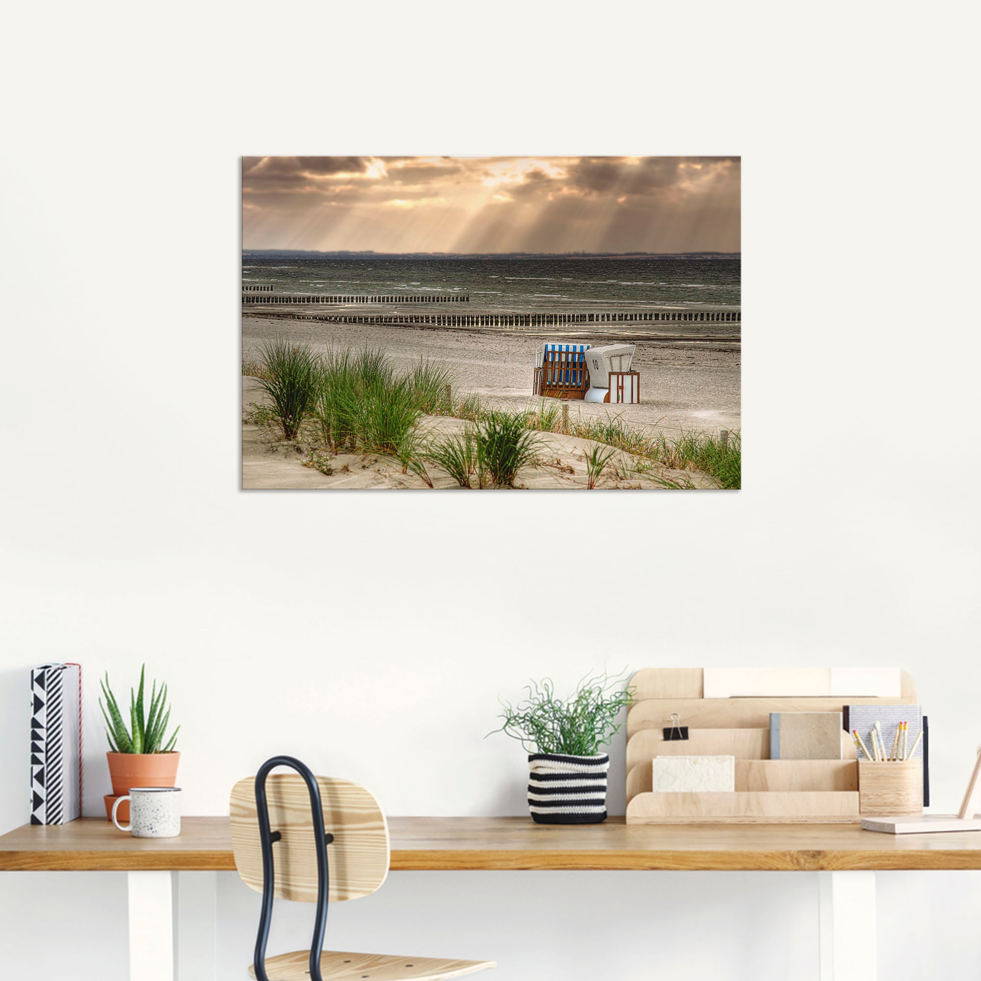 Artland Wandbild »Schwarzer Busch Strand auf Insel Poel«, Strand, (1 St.), als Alubild, Outdoorbild, Leinwandbild, Wandaufkleber, versch. Größen