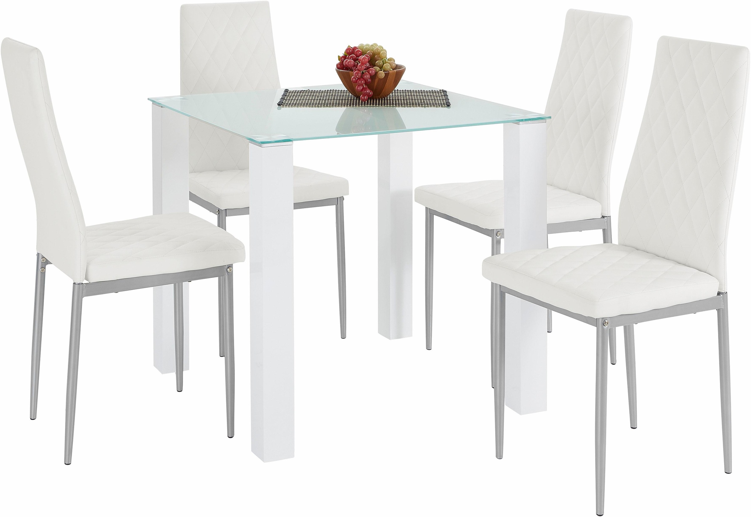 OTTO home Essgruppe Set, 5 Stk. tlg. mit Glastisch, Breite 80 cm günstig online kaufen