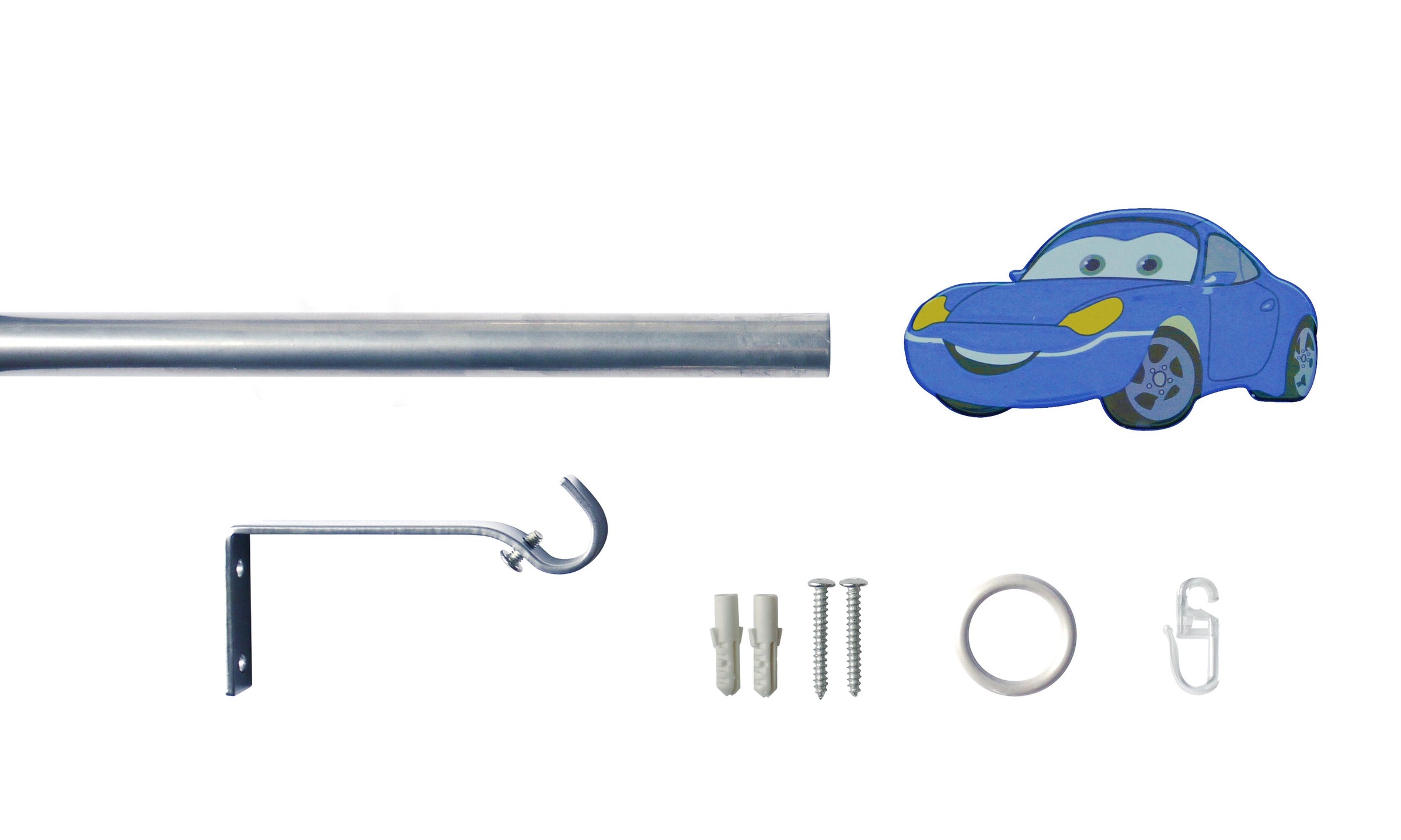 Good Life Gardinenstange "Racer" Ø 16 mm 1 läufig-läufig ausziehbar silberf günstig online kaufen
