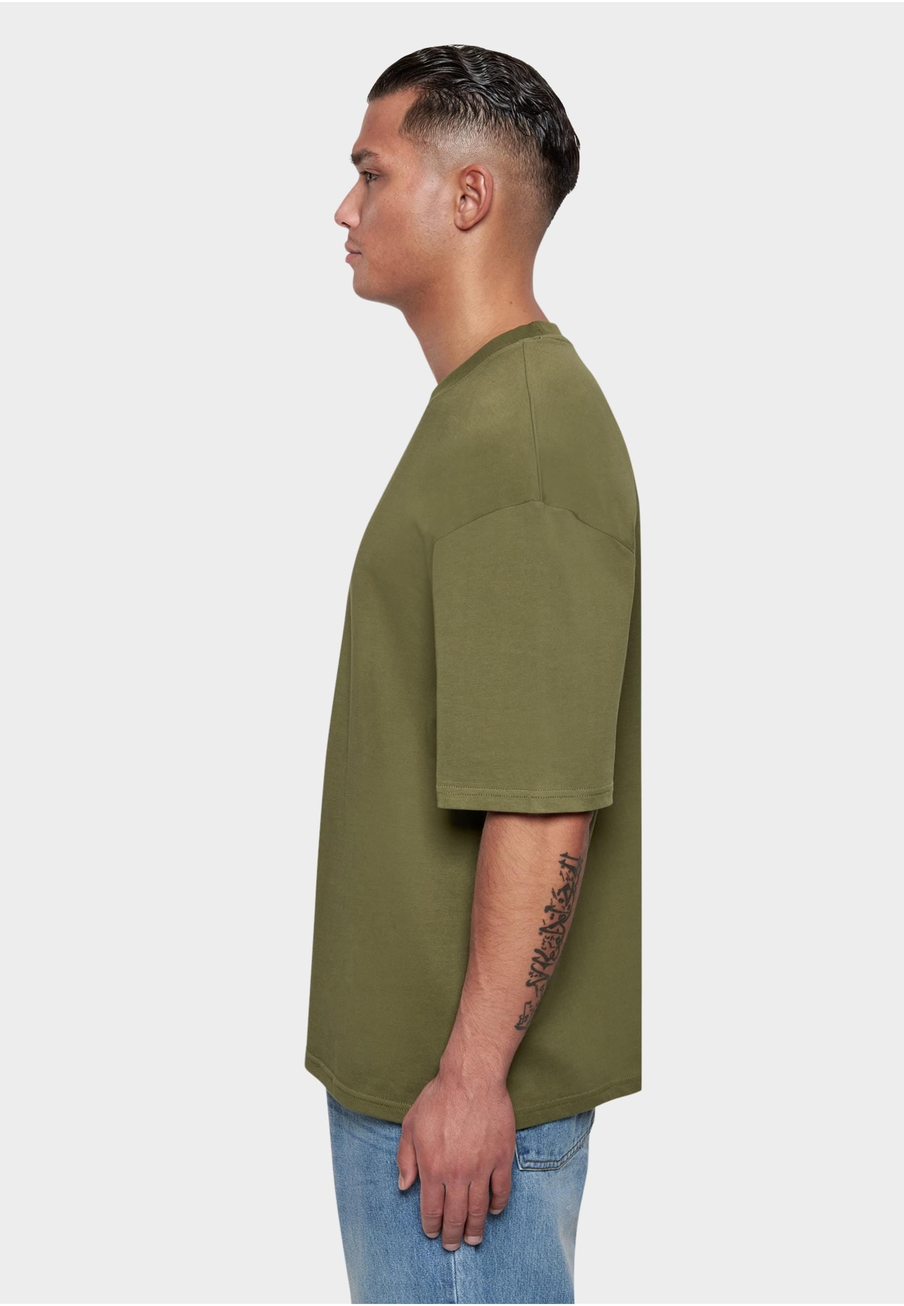 Dropsize T-Shirt »Dropsize Herren Heavy Oversize Curved Hd Logo T-Shirt«, (1 tlg.)