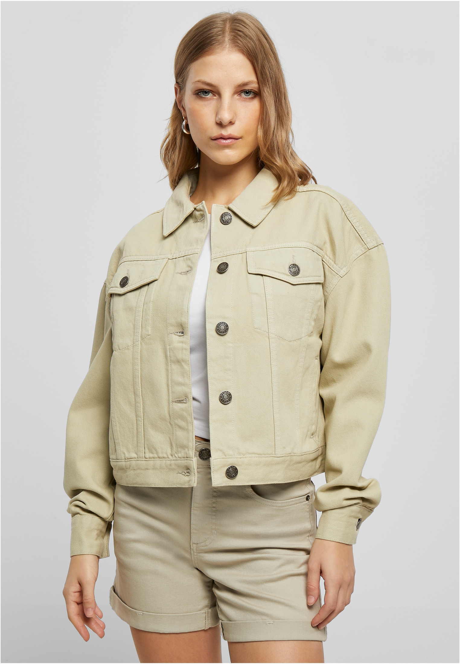 URBAN CLASSICS »Damen (1 St.) bestellen BAUR Outdoorjacke Colored Jacket«, | Denim Ladies Oversized