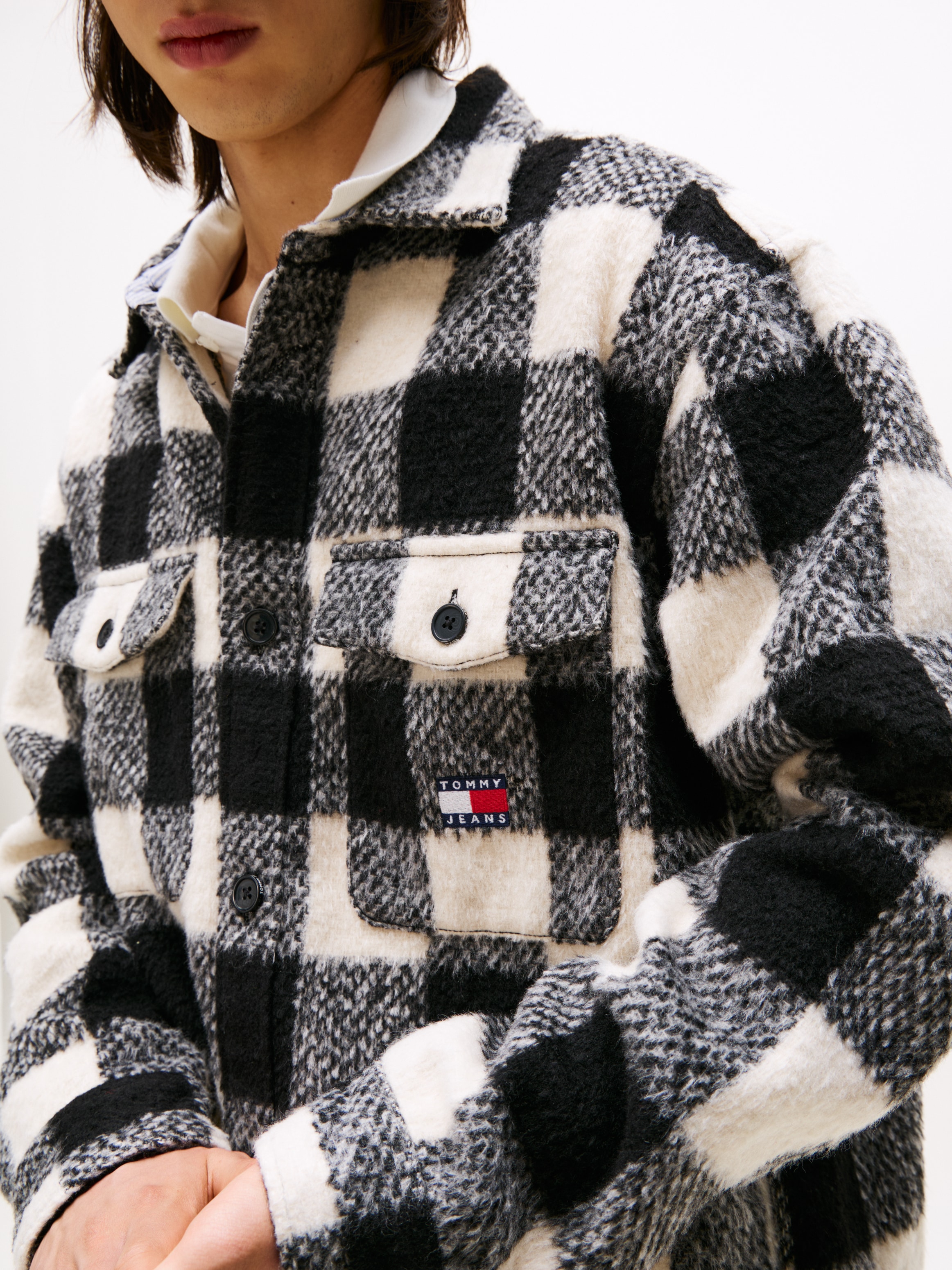 Tommy Jeans Hemdjacke »TJM CHECK OVERSHIRT«, Flanell, oversized, dezent strukturiert