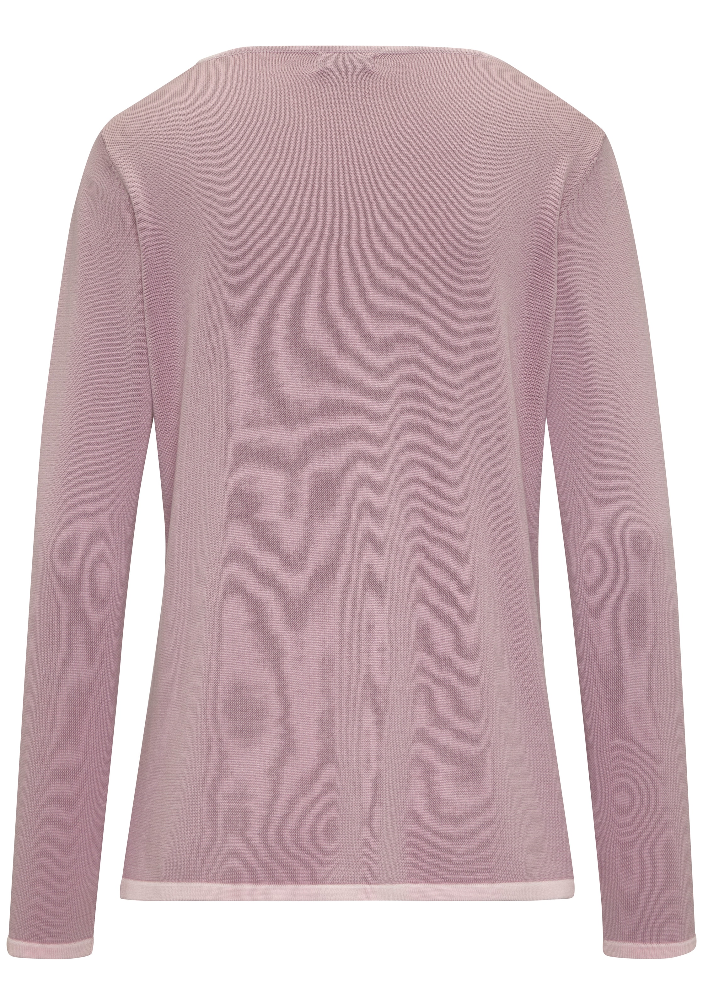 Vivance V-Ausschnitt-Pullover mit Kontrastkanten, Basic-Pullover aus weichem Feinstrick, casual