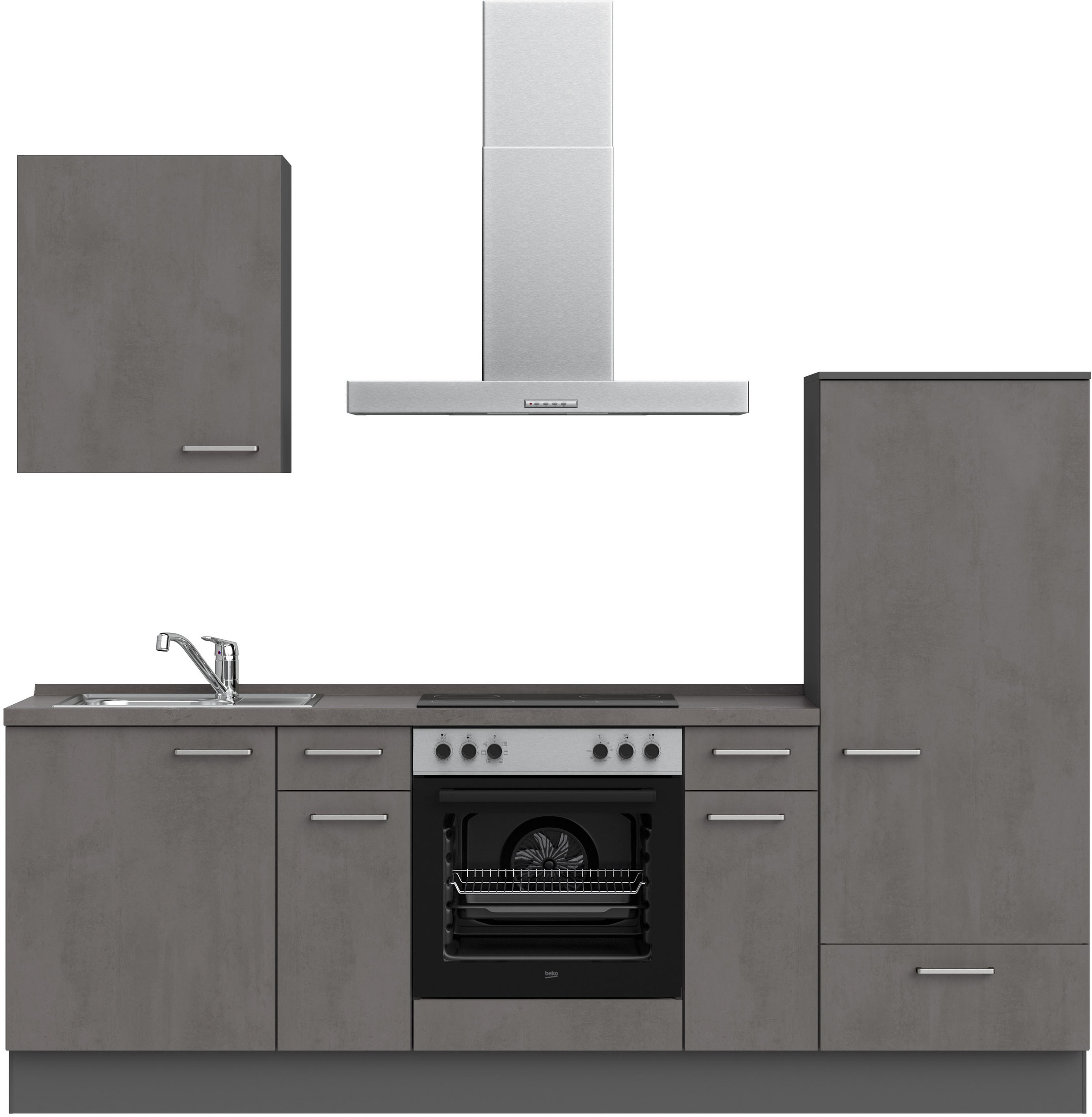 nobilia 1100000002199 ""Riva I", NEU: individuell anpassbar mit gratis Profi-Beratung" vormontiert, Breite 240 cm, Ausrichtung wählbar, wahlw. mit E-Geräten
