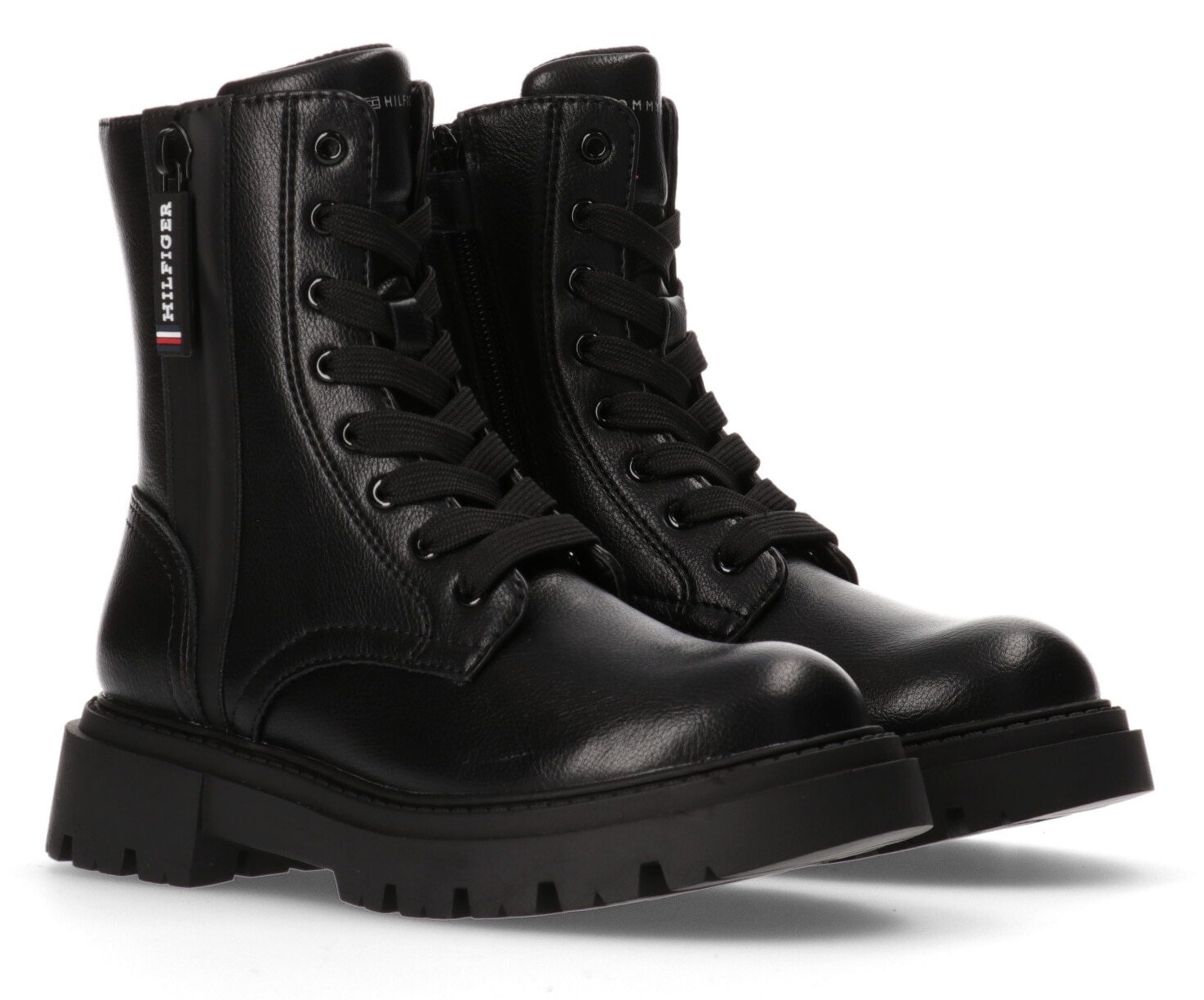 mit coolem ▷ Schnürboots für Außenreißverschluss Hilfiger Tommy »LACE-UP | BAUR BOOTIE«,