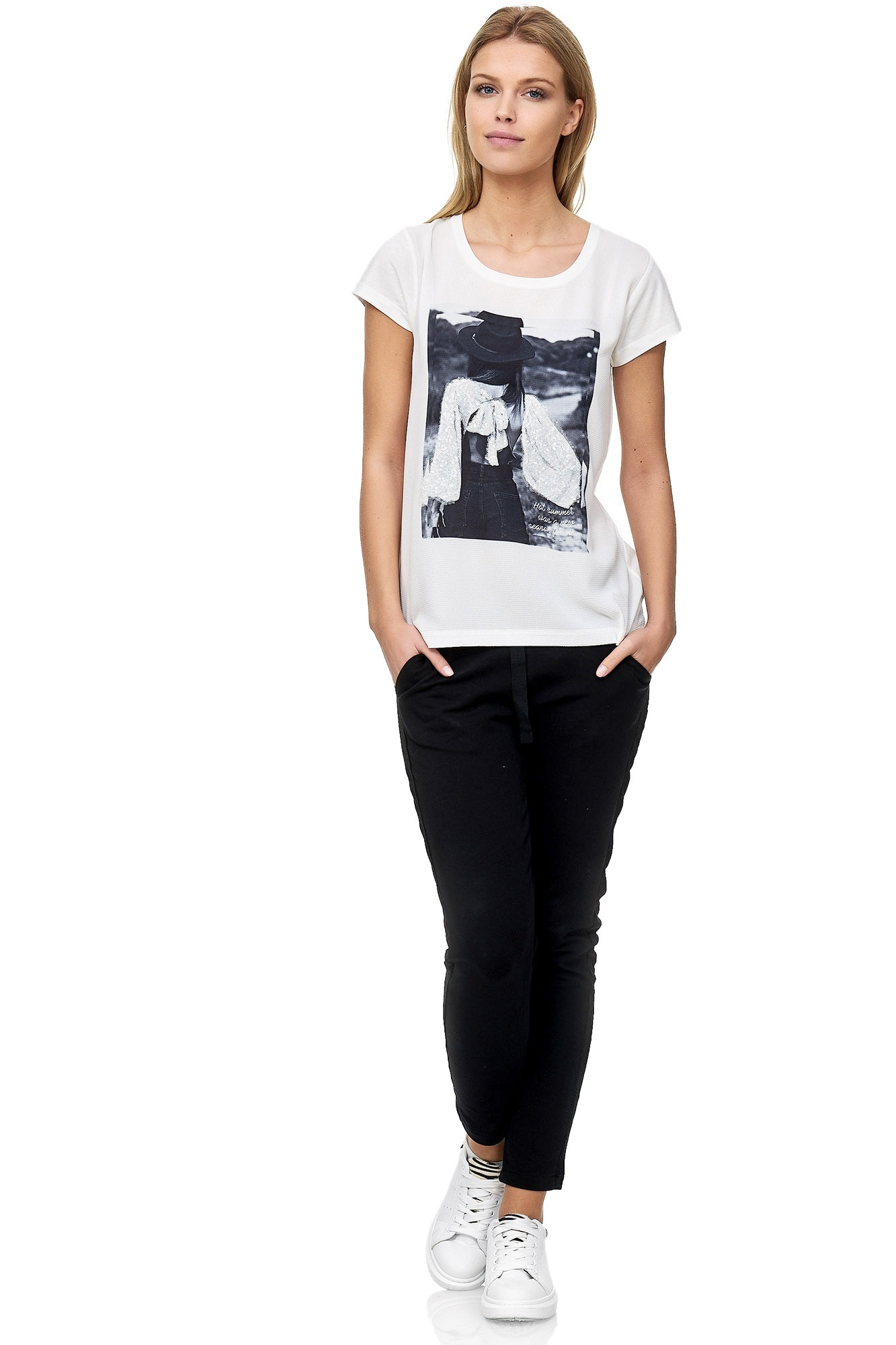 Decay T-Shirt, mit paillettenbesetztem Vintage-Print