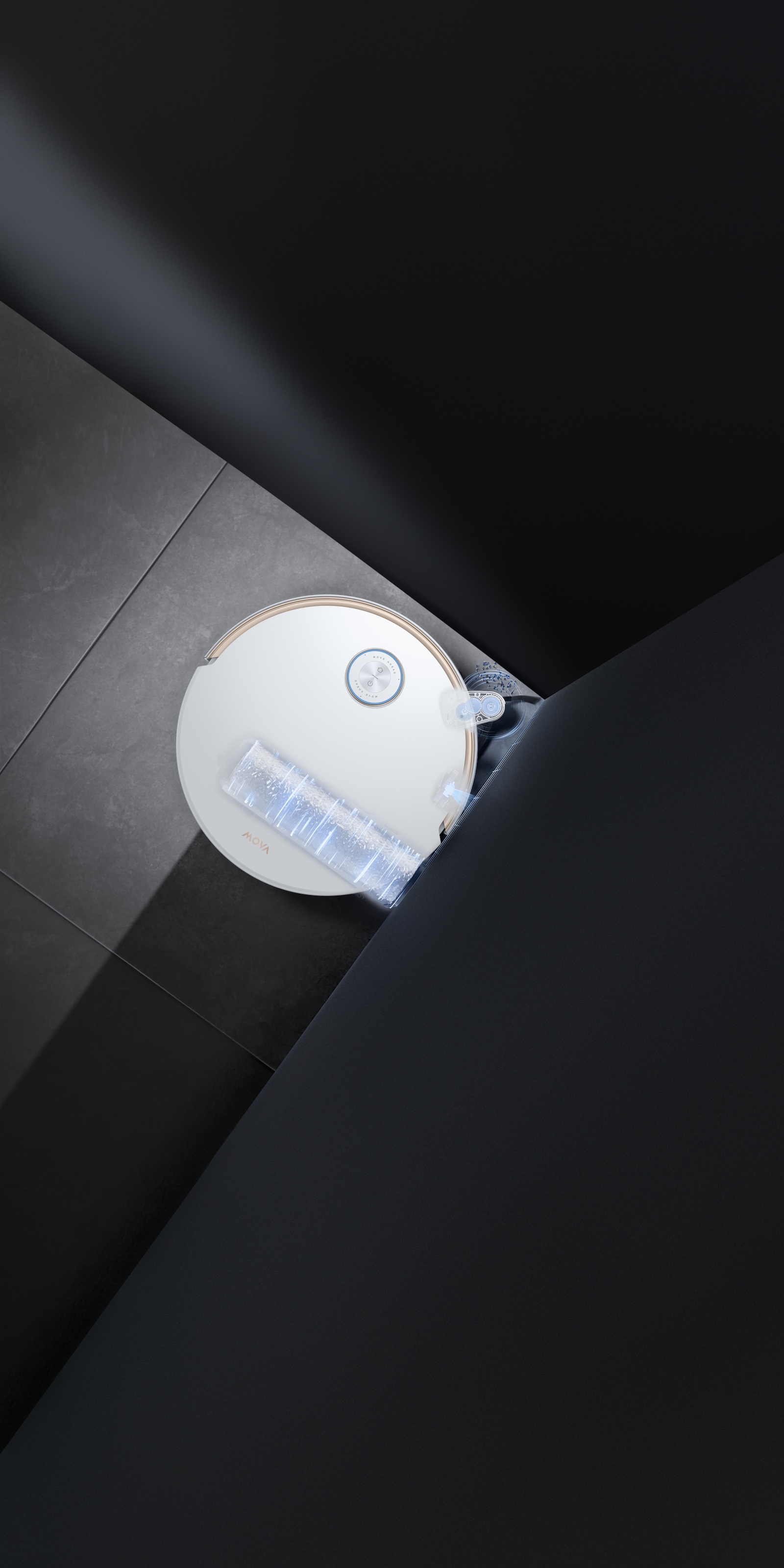 Mova Saugroboter »Z60 Ultra Roller Complete, App- & Sprachsteuerung,« Vollautomatische Basisstation, Anti-Verhedderungsbürste,