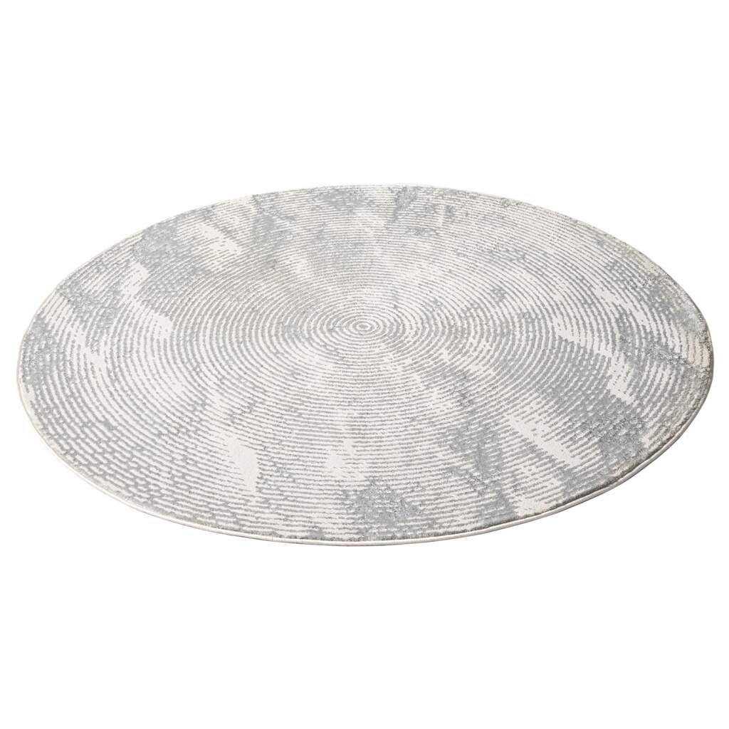 Carpet City Teppich »ANTIK481«, rund, 10 mm Höhe, Kurzflor, 3D-Optik, Klassisch-Modern für Wohnzimmer, Schlafzimmer