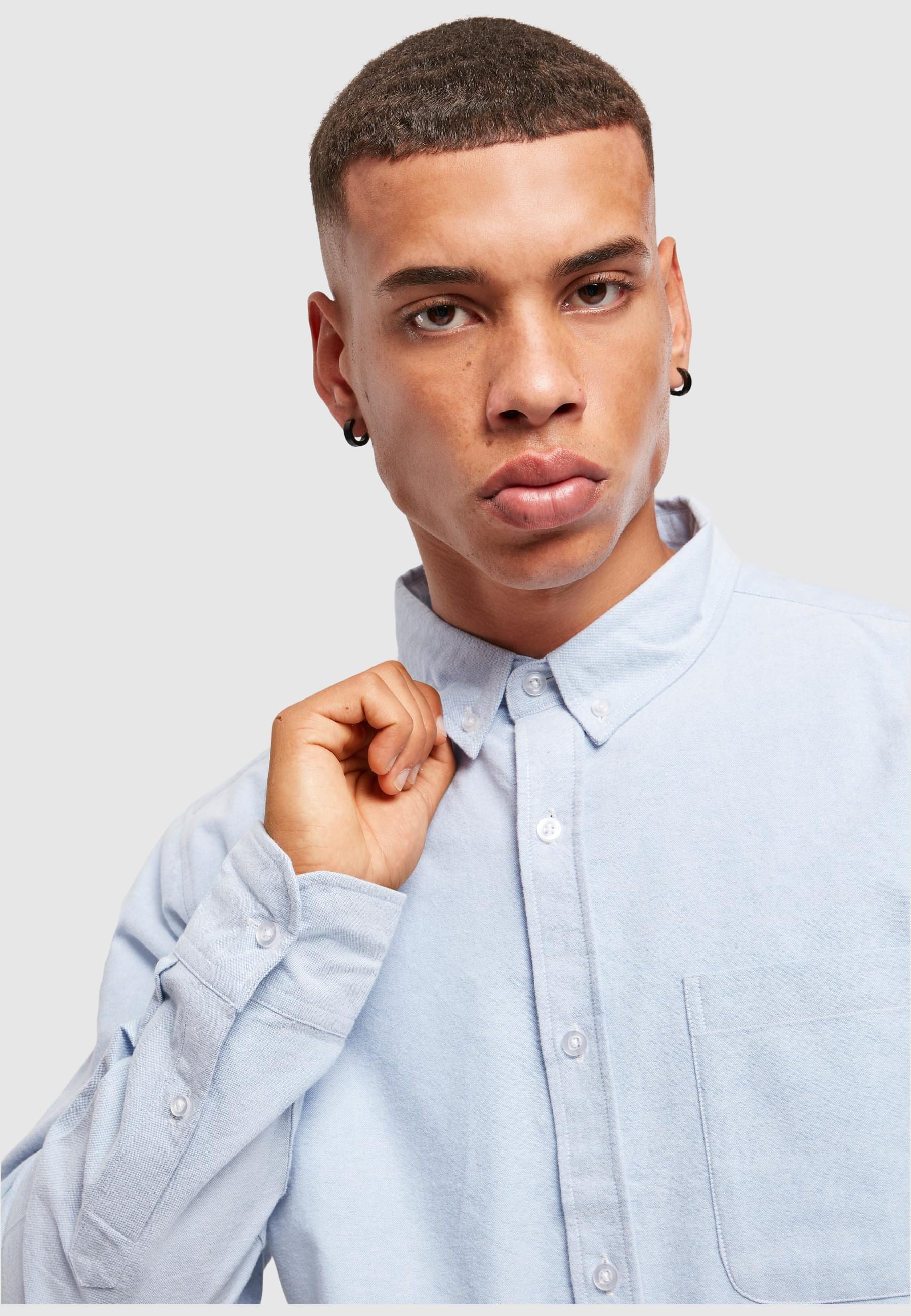URBAN CLASSICS Karohemd »Urban Classics Herren Basic Oxford Shirt«, (1 tlg.)
