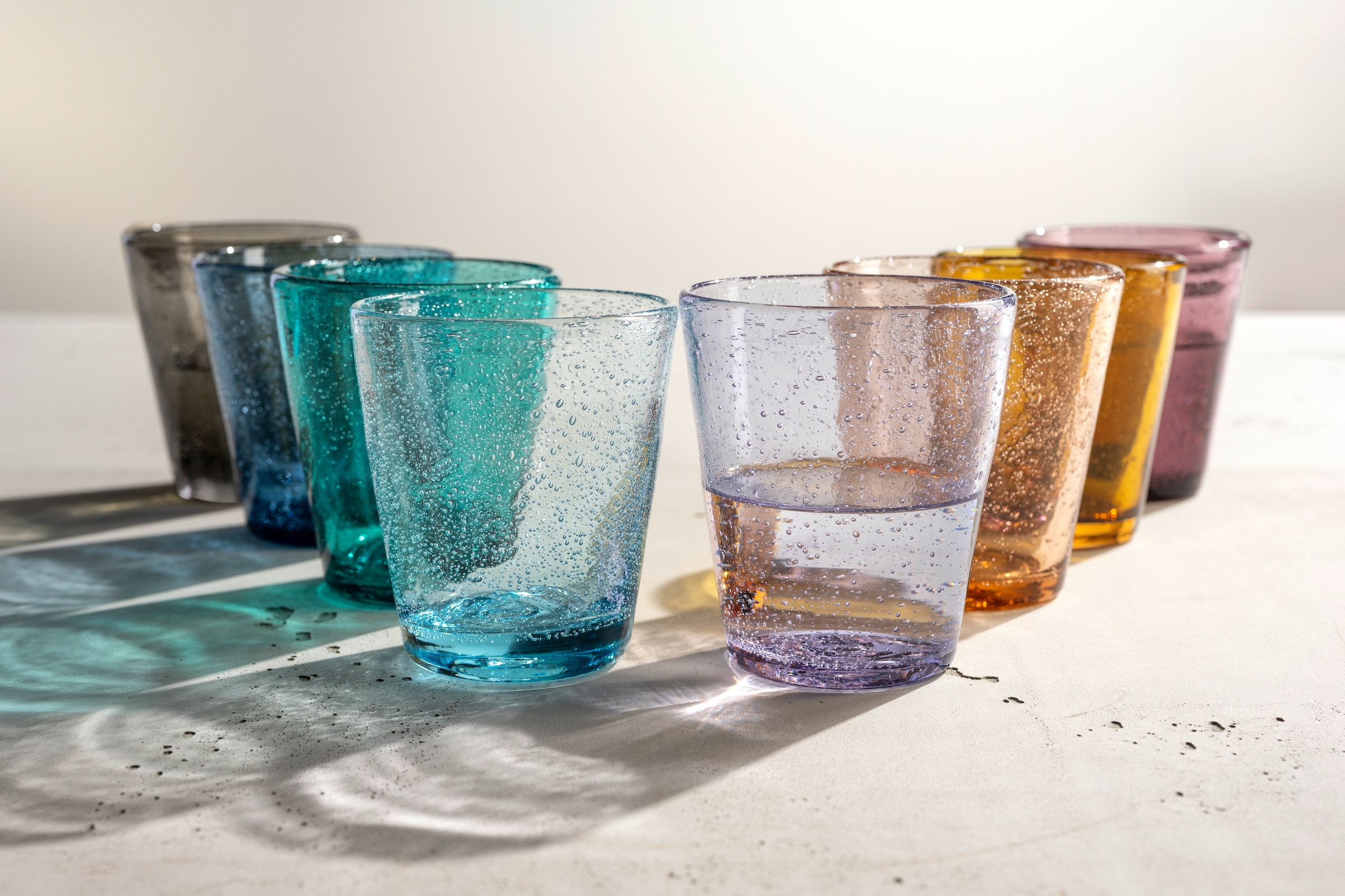 LEONARDO Gläser-Set »Trinkglas BURANO, 330 ml, 4er-Set«, (Set, 4 tlg.), aus mundgeblasenem Schaumglas