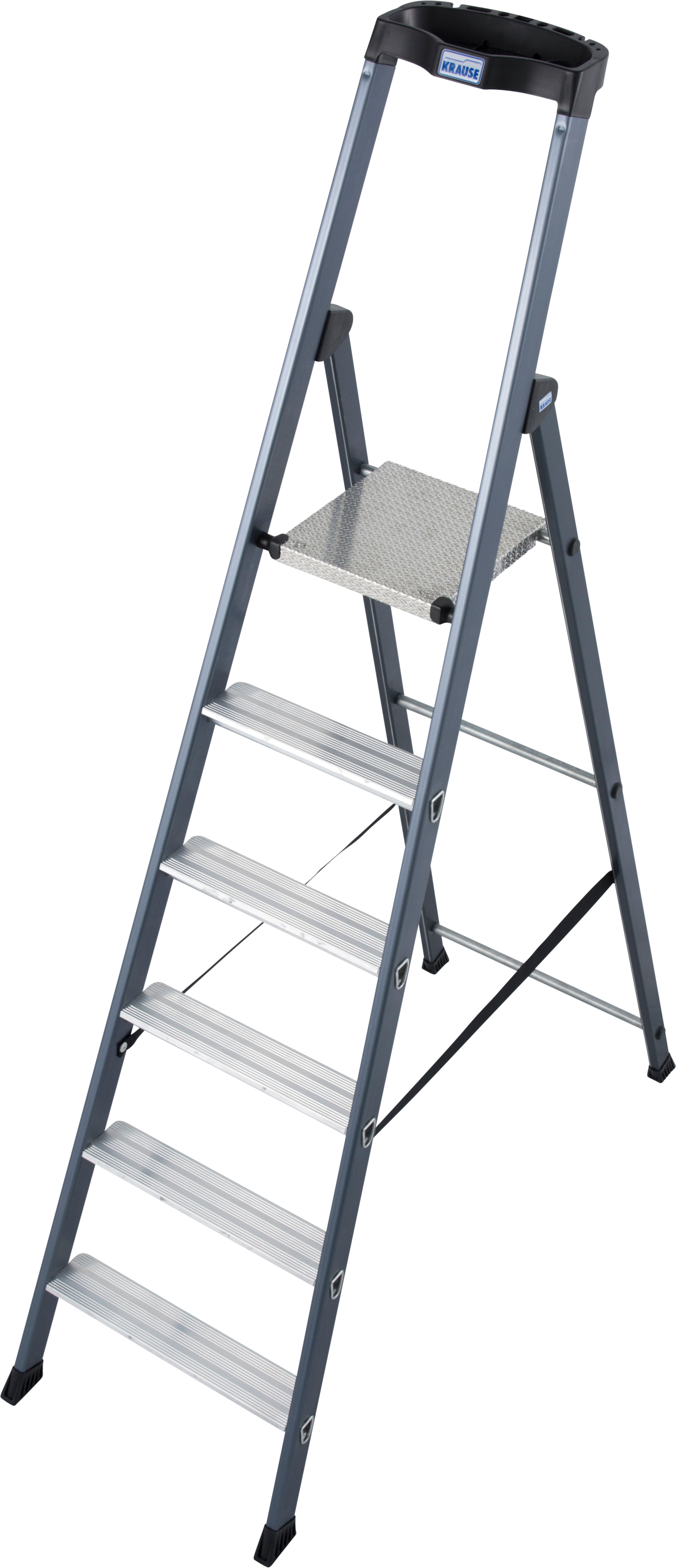 KRAUSE Stehleiter "SePro S" Alu eloxiert, 1x6 Stufen, Arbeitshöhe ca. 325 c günstig online kaufen