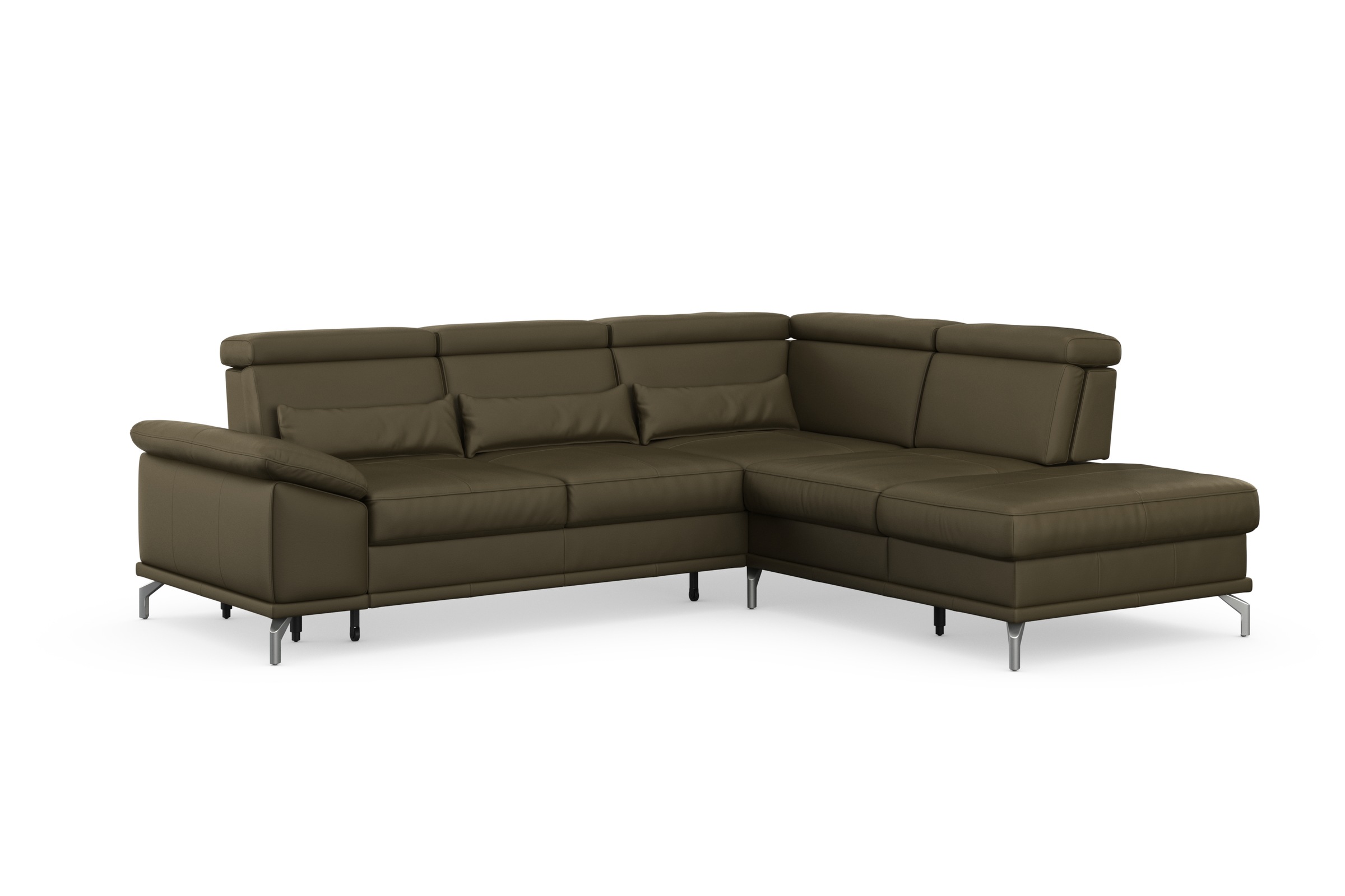 Thumbnail - sit&more Ecksofa "Cabrio L-Form, B: 274 cm, mit Sitztiefen-, Arm- & Kopfteilverstellung" 3 Nierenkissen, Federkern, opti...