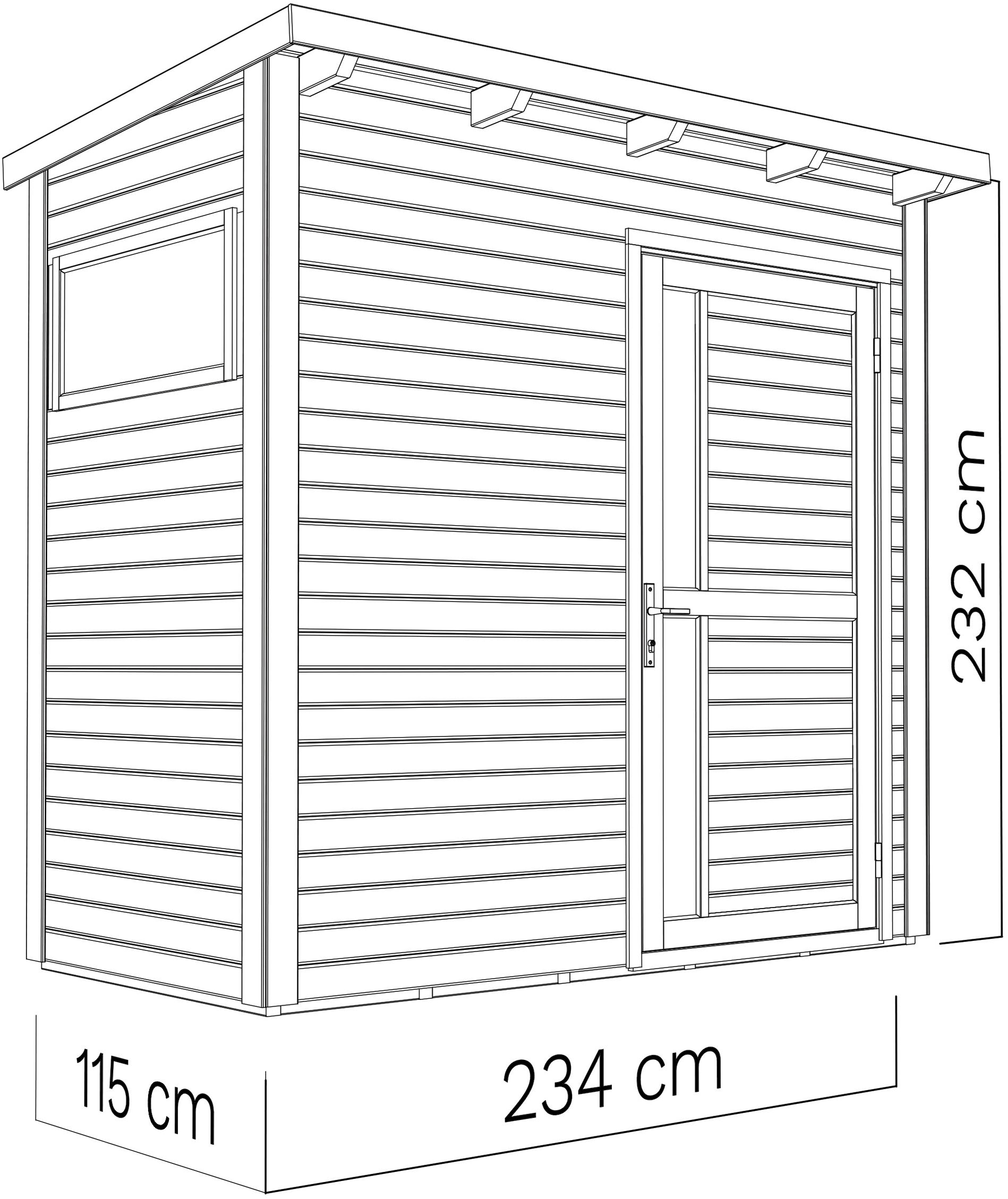BERTILO Gartenhaus »Pentus 1 anthrazit«