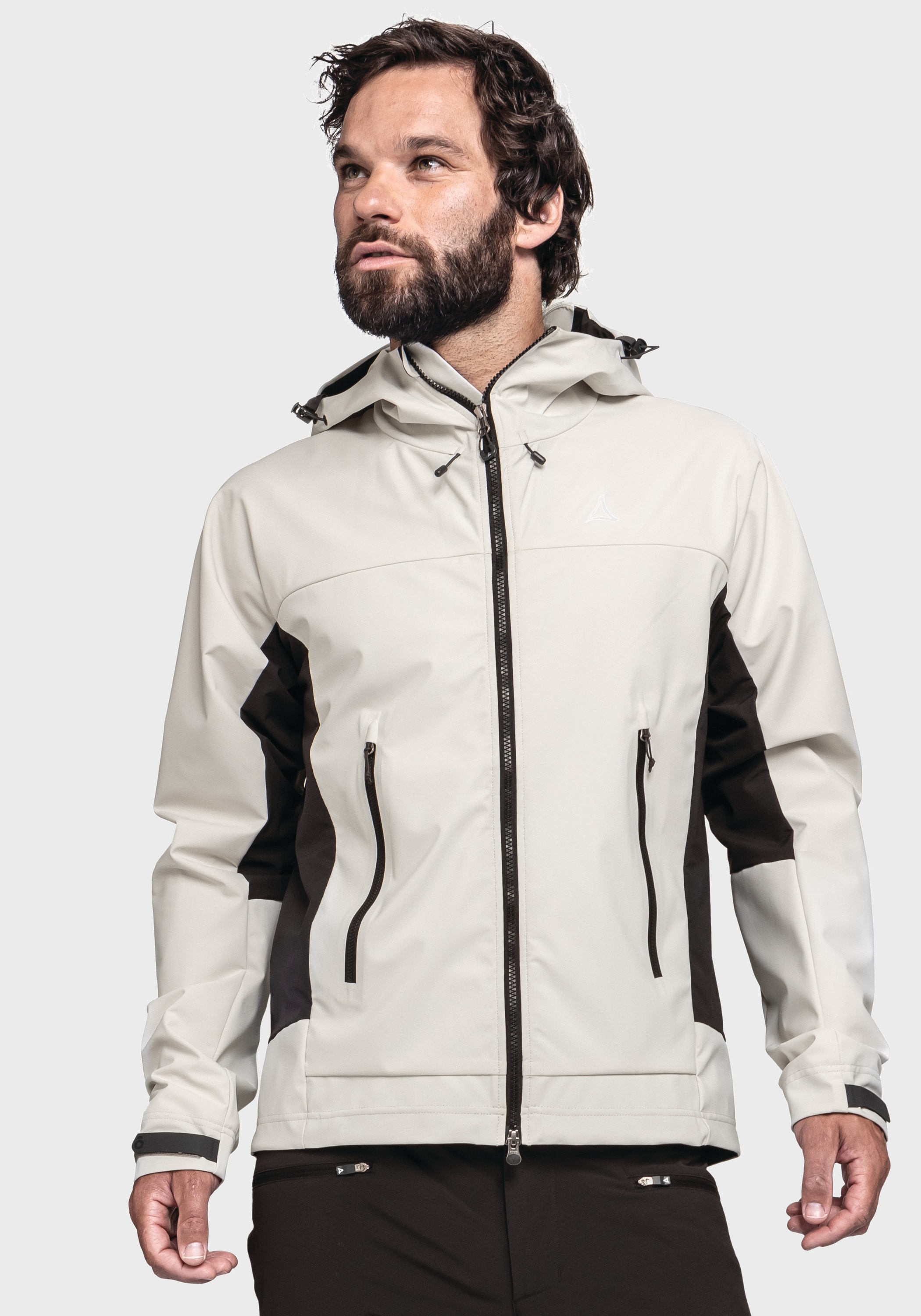 Schöffel Outdoorjacke »Mountain Softshell Jk Style Blaueis MNS«, mit Kapuze