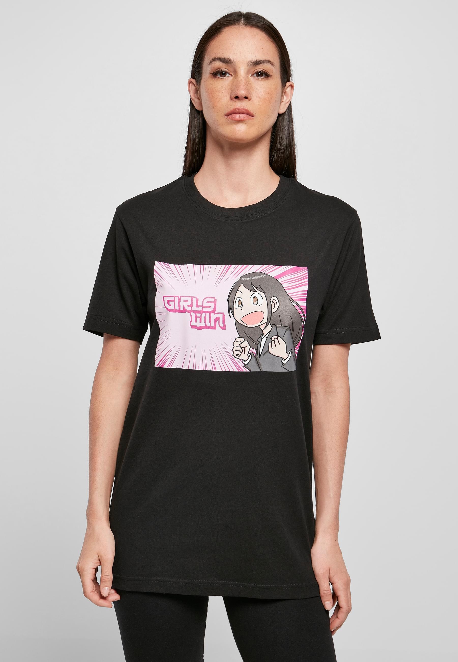 MisterTee Kurzarmshirt »MisterTee Damen Ladies Girls Win Tee«, (1 tlg.)