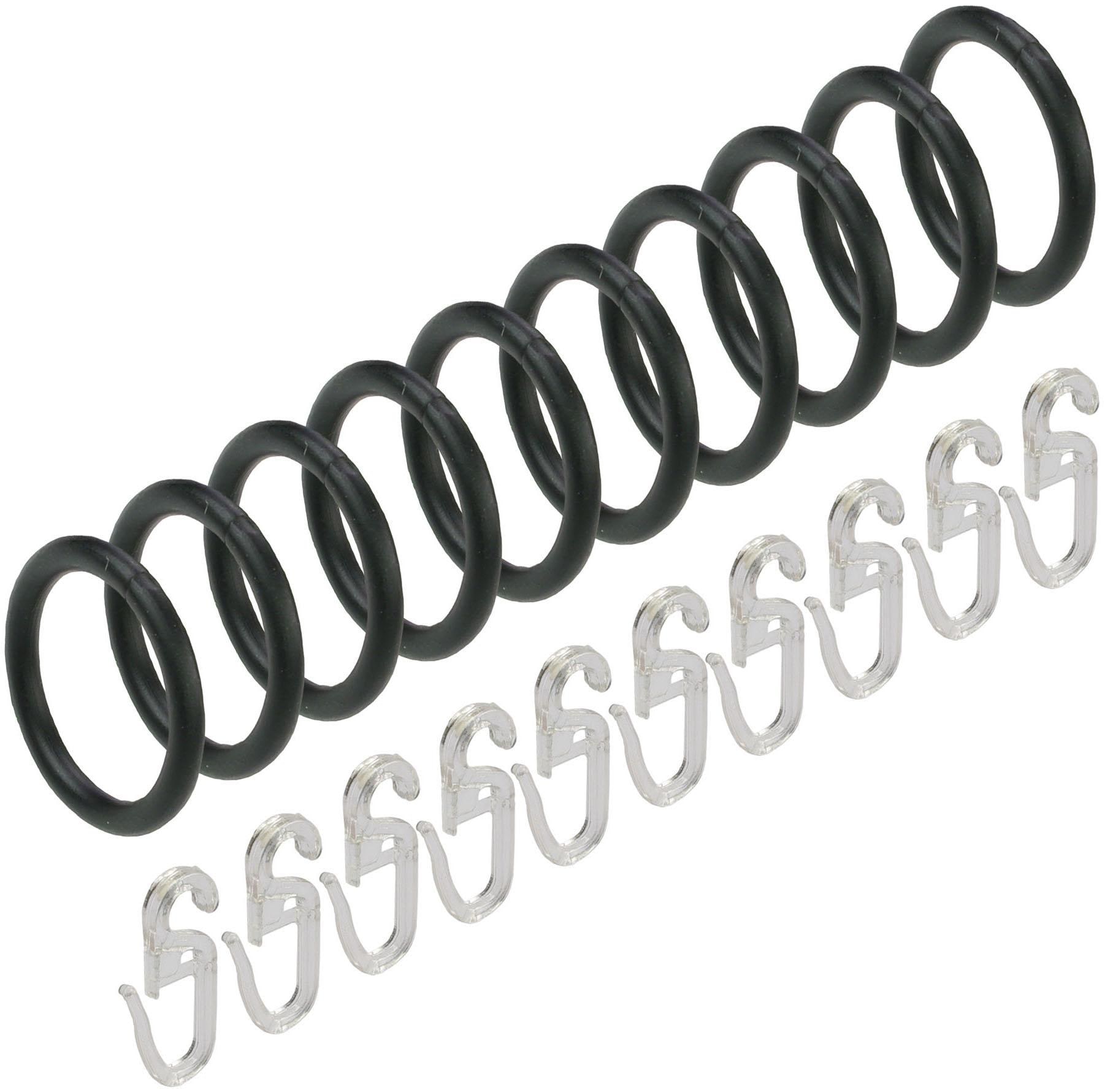 Gardinenring LIEDECO, Ø:2cm, schwarz, Metall, Gardinenbefestigungen, für Gardinenstangen Ø 20 mm