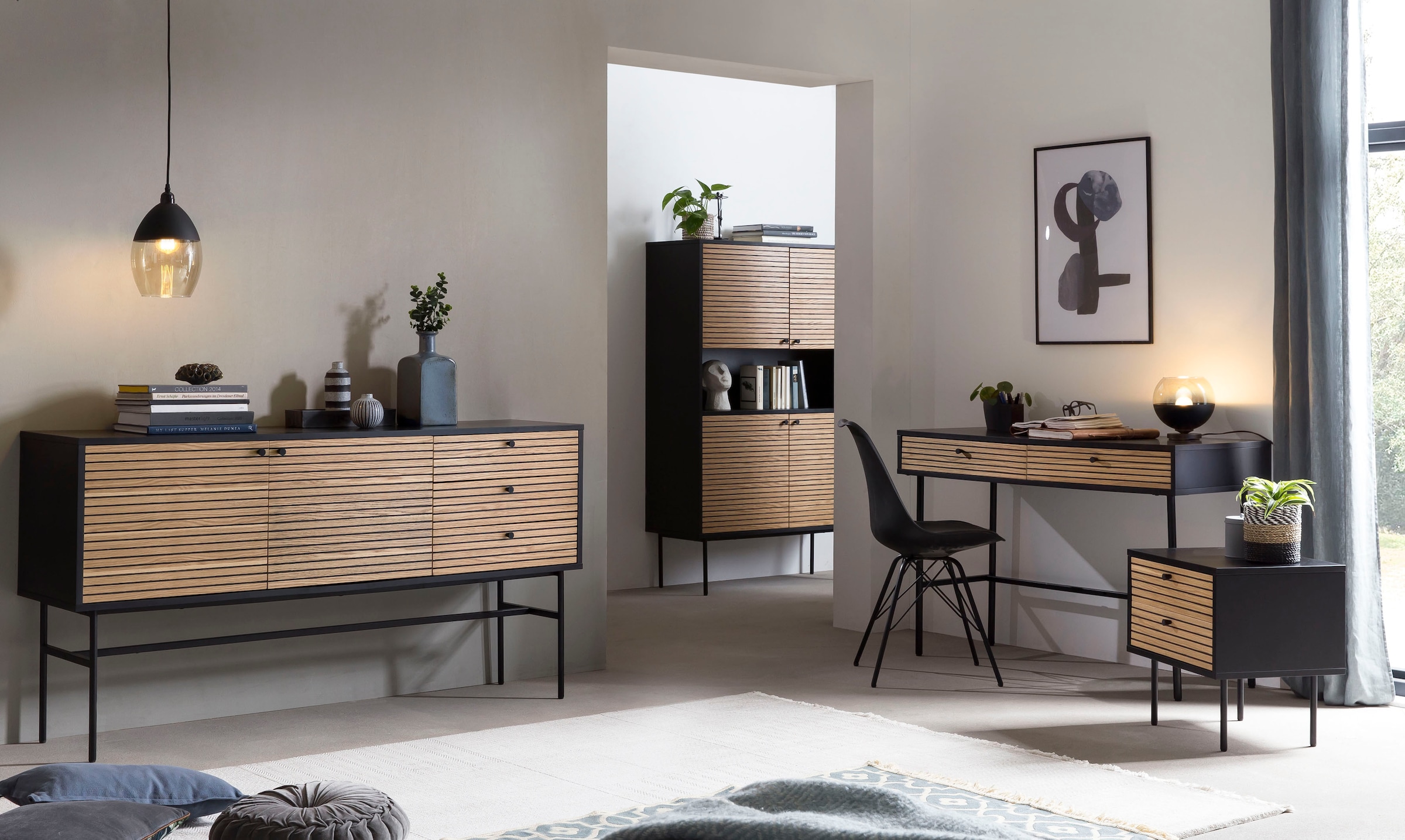 SalesFever Schreibtisch, im Scandi Design, Konsolentisch