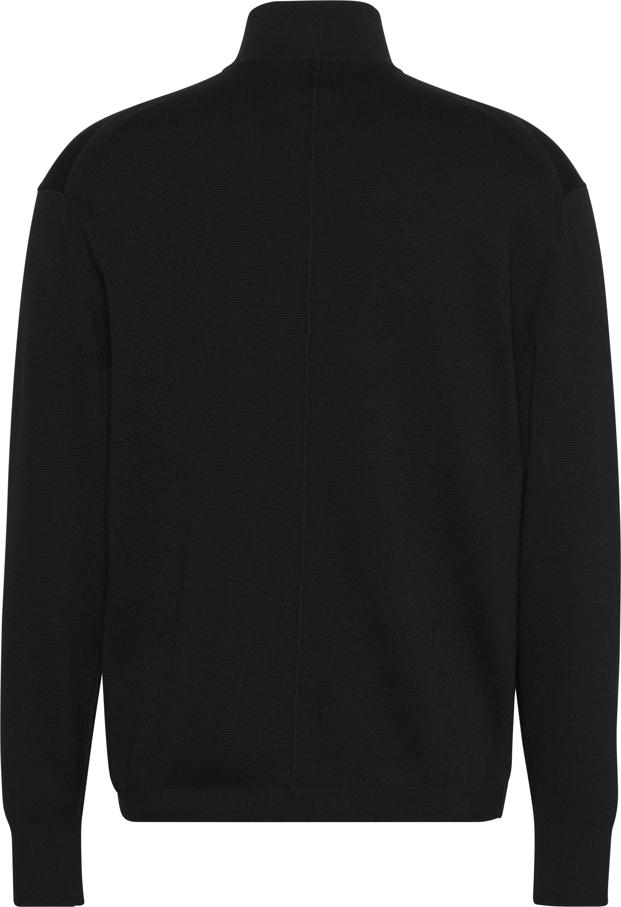 Calvin Klein Strickpullover Stehkragen mit Reißverschluss, Regular fit